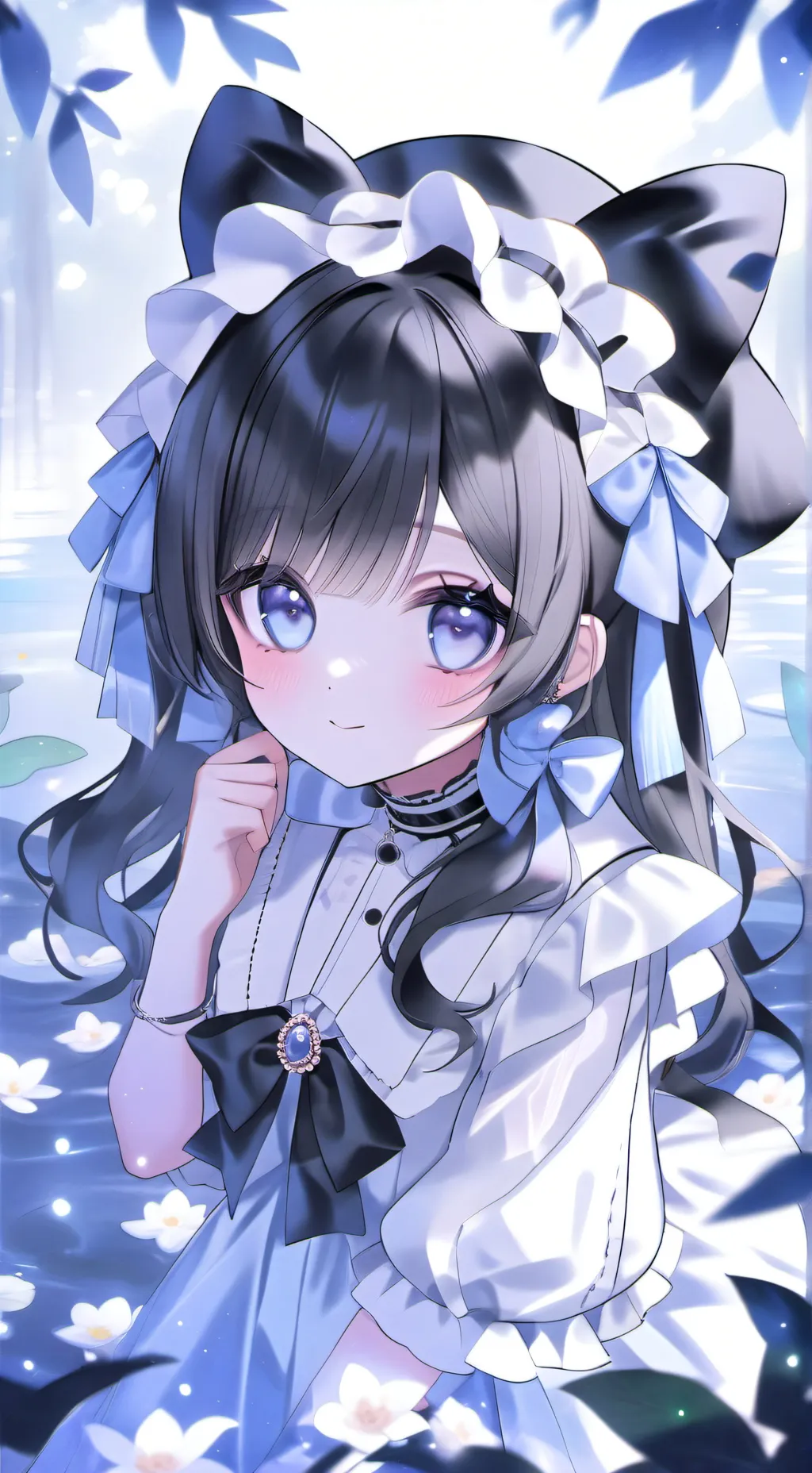 ai character: hair girl background