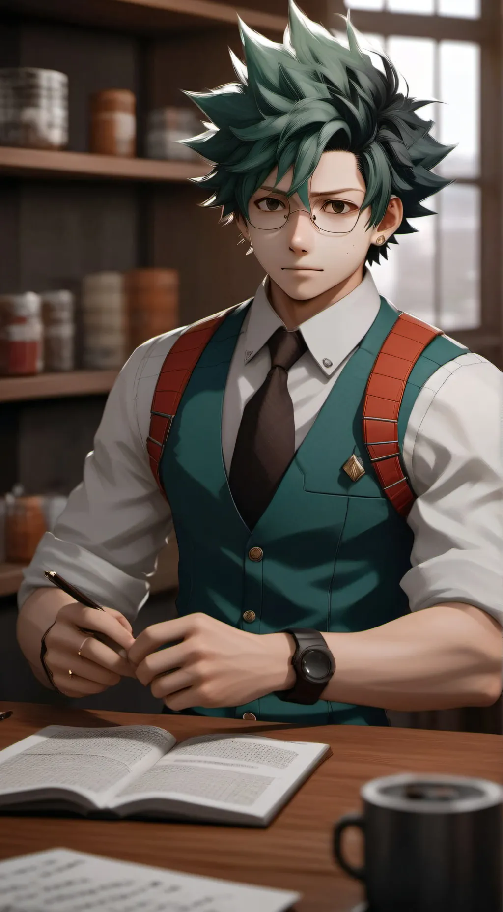 ai character: MHA SLEEPOVER background