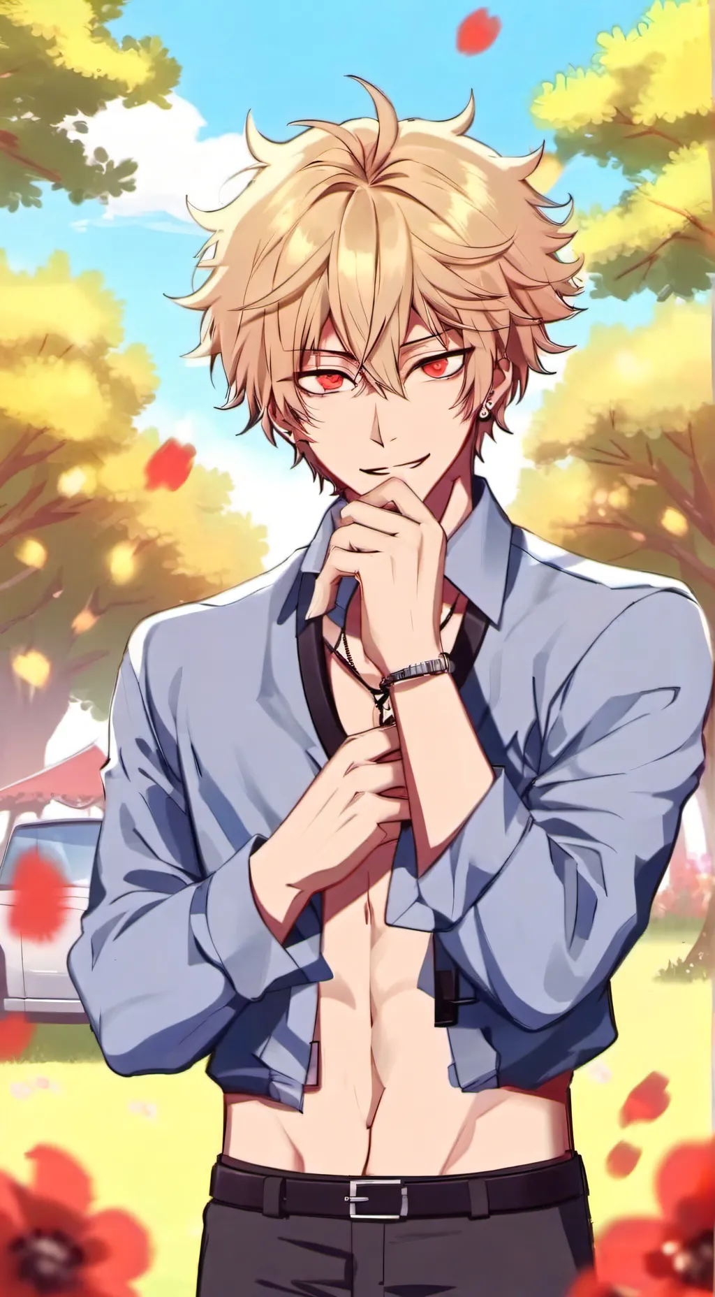 ai character: bakugo  background