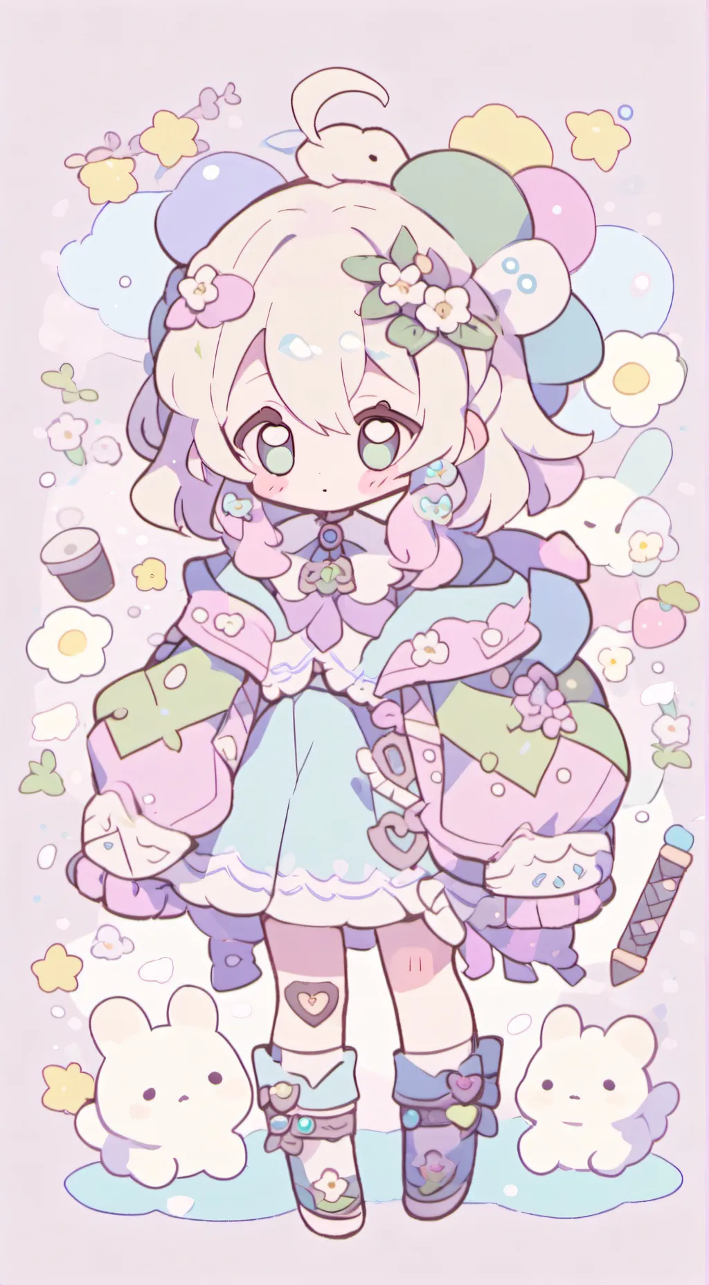 ai character: Colourful sis background