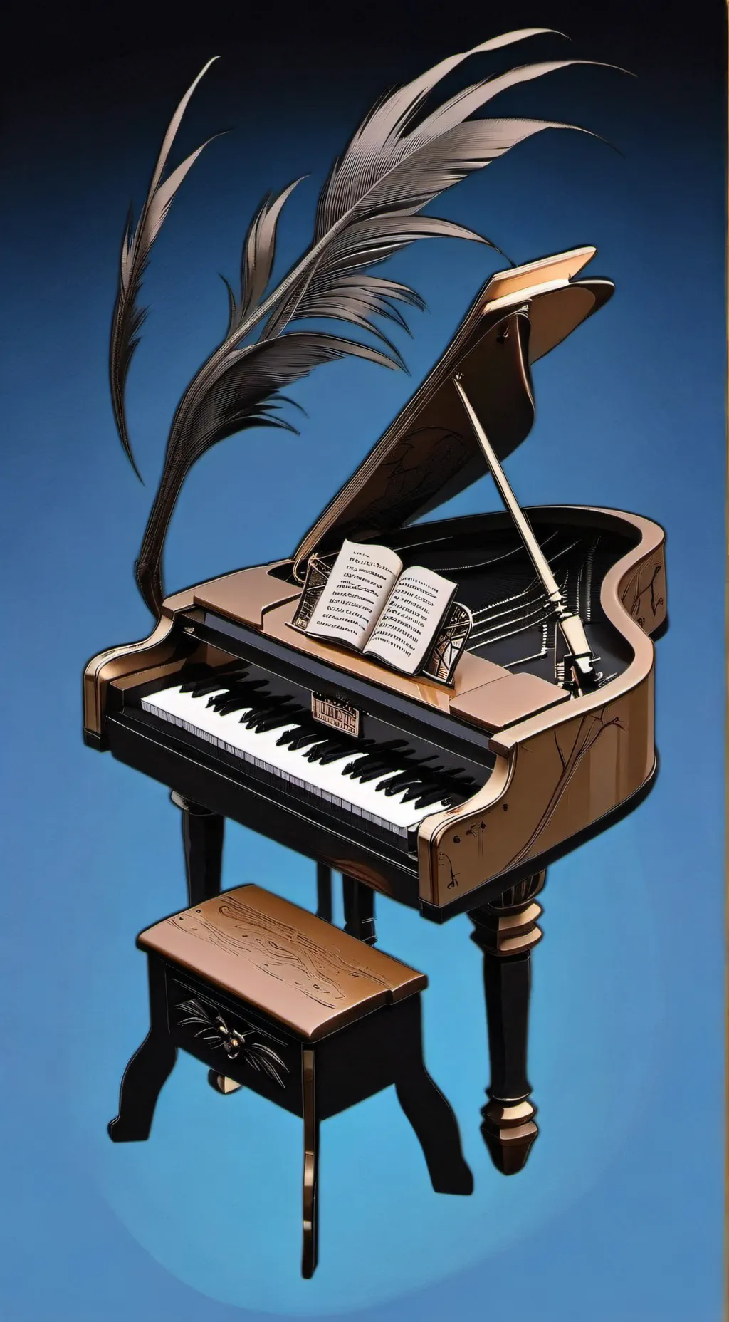 ai character: pianosaurus background