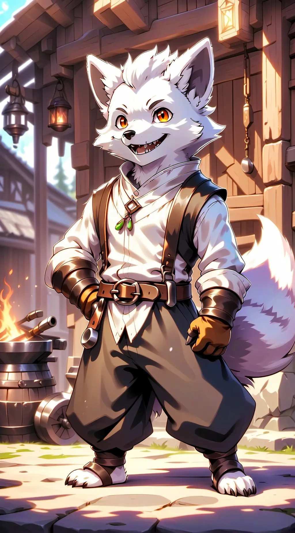 ai character: snow background