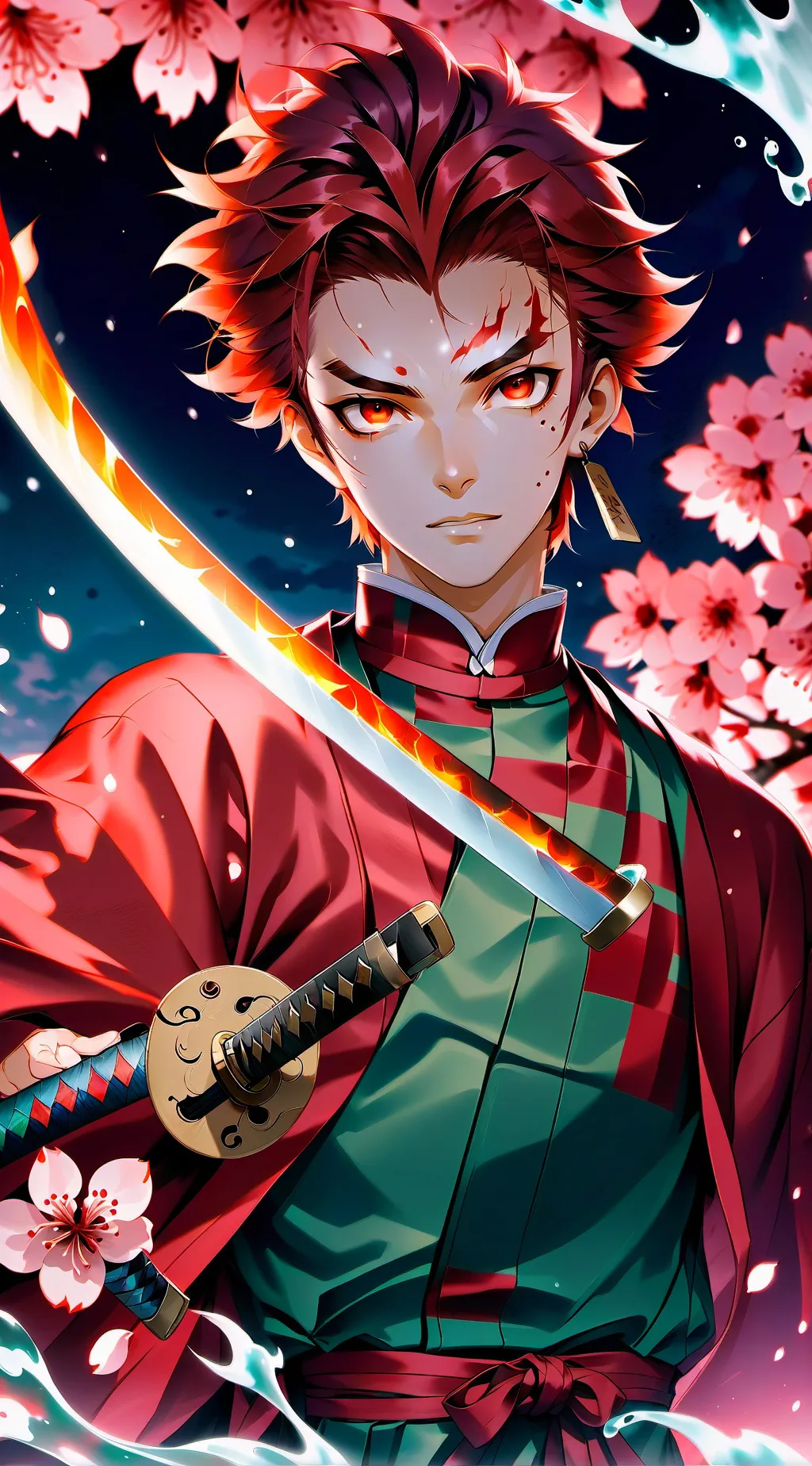 ai character: Tanjiro Kamado background