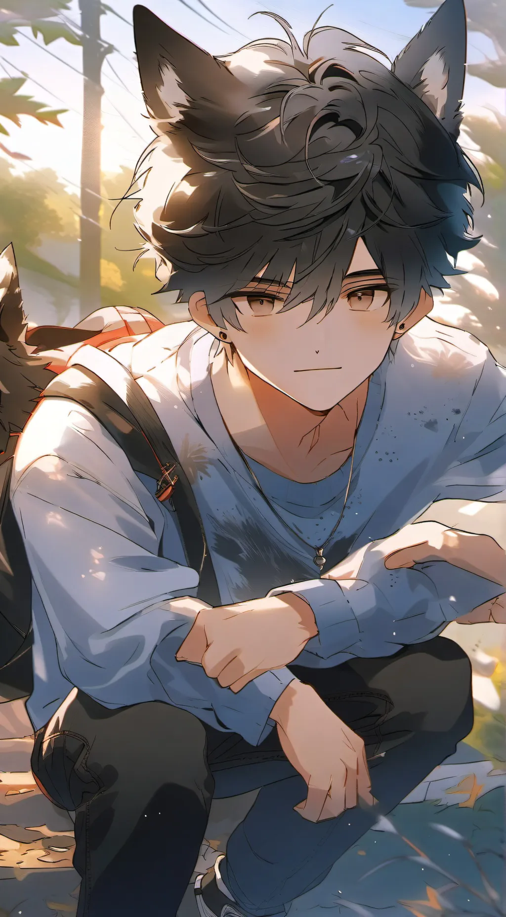 ai character: aaron dog background