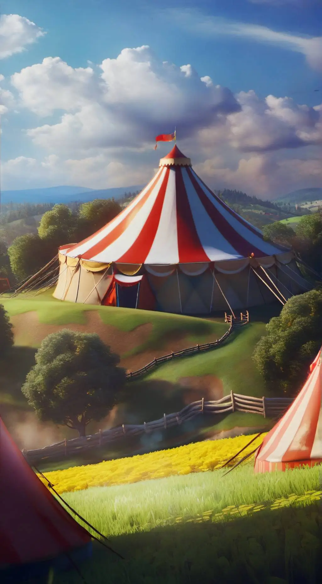 ai character:  stuck in a 🎪 background