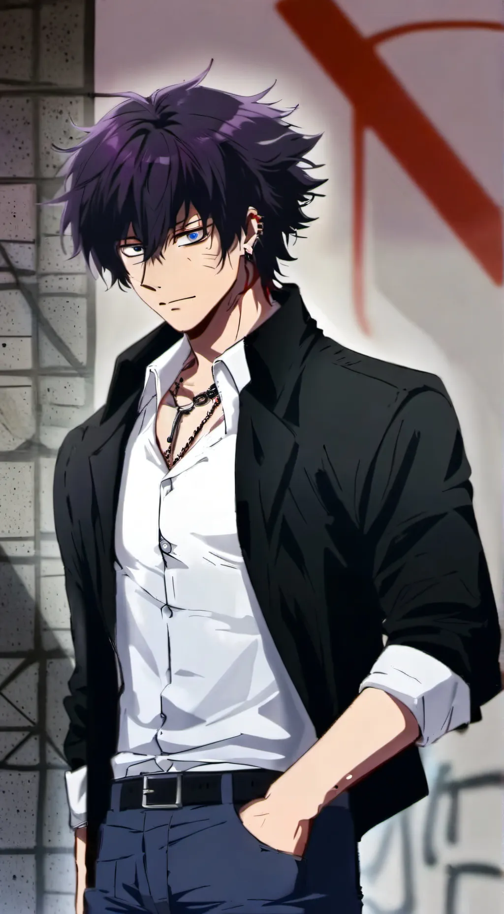 ai character: Dabi  background