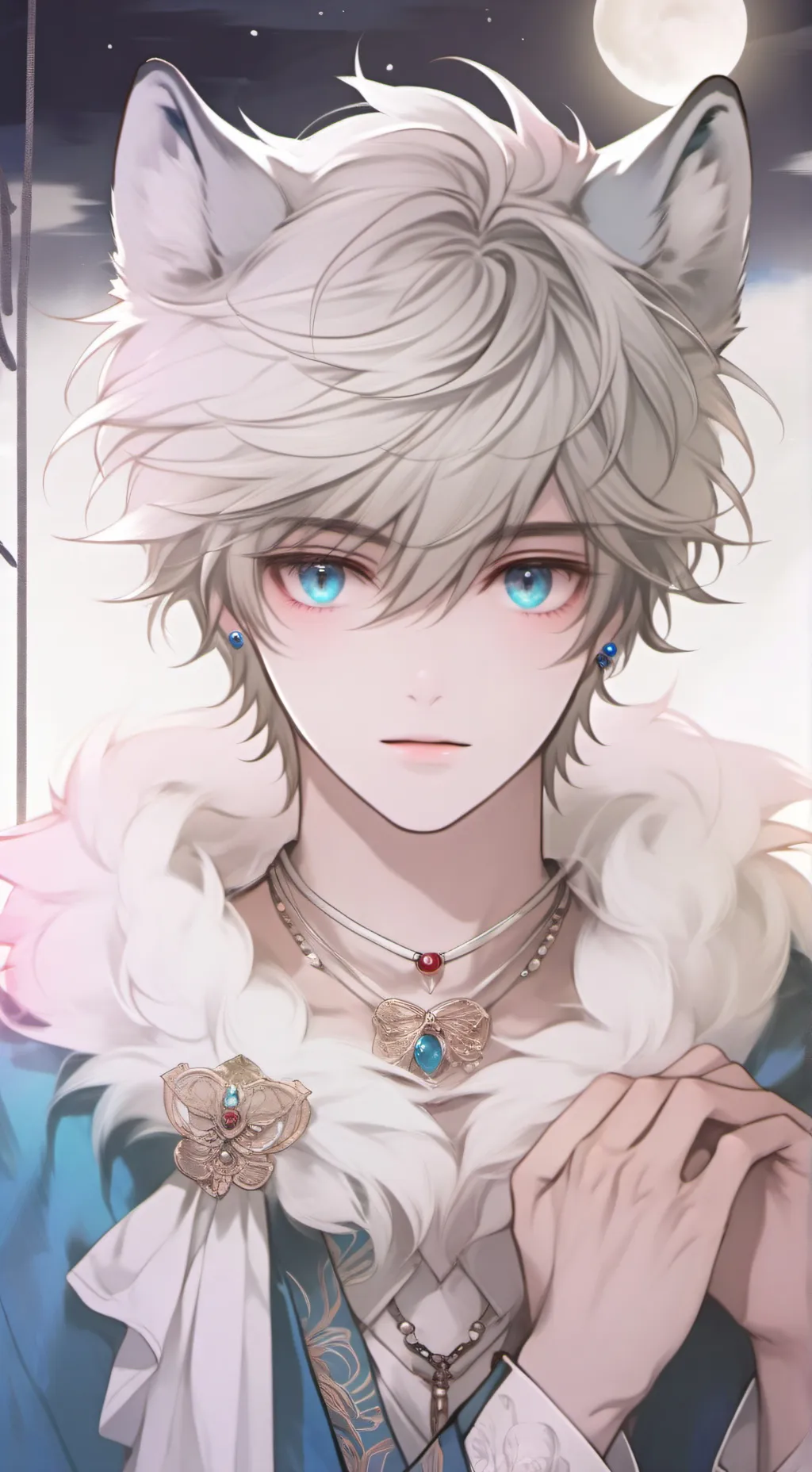 ai character: Blue Moon Furry background