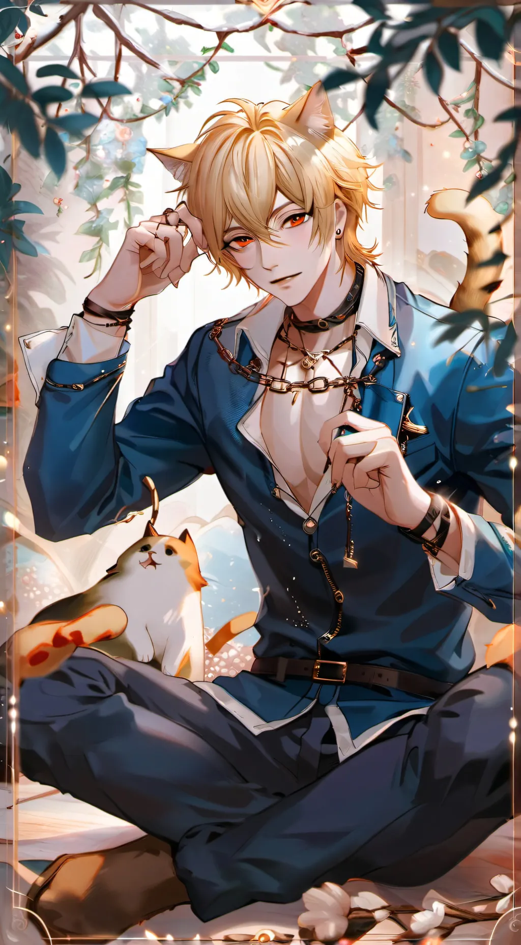 ai character: Calico  background
