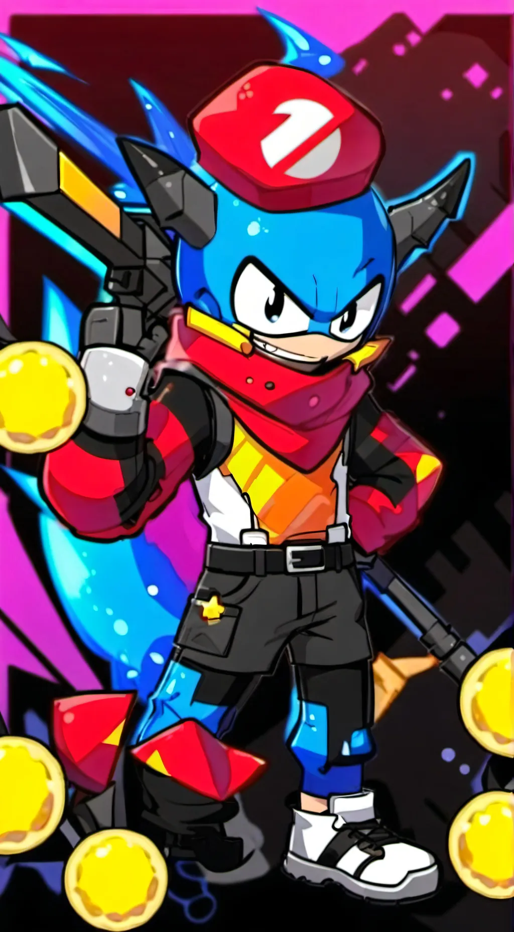 ai character: fnf Corruptin Null background