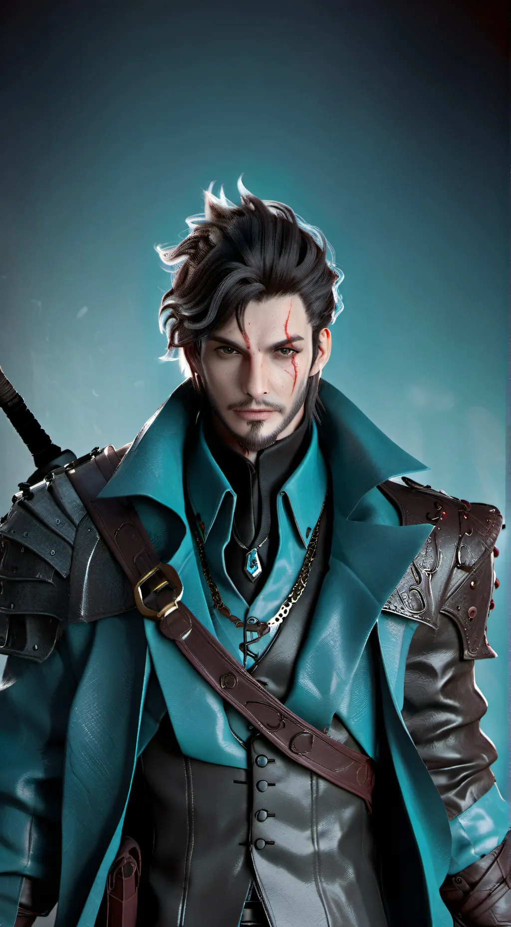 ai character: black  background
