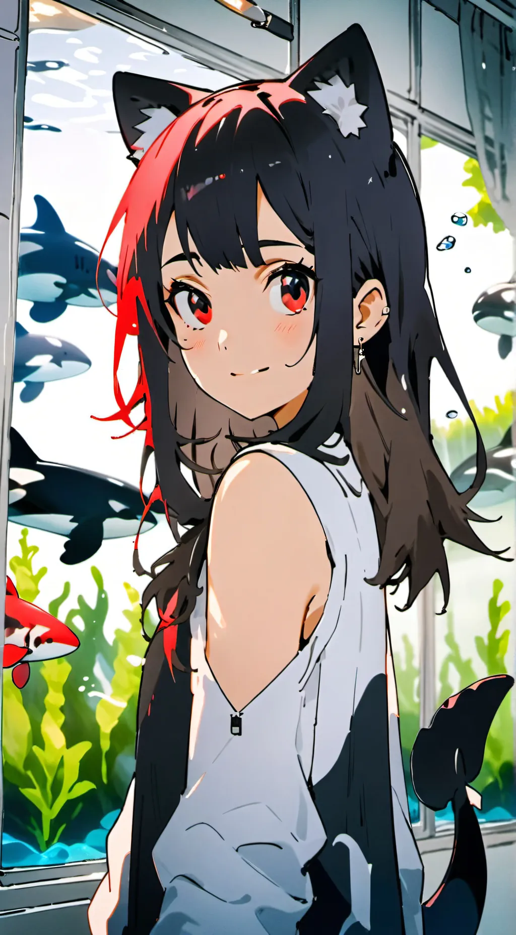 ai character: Orca Spirit Fursona background