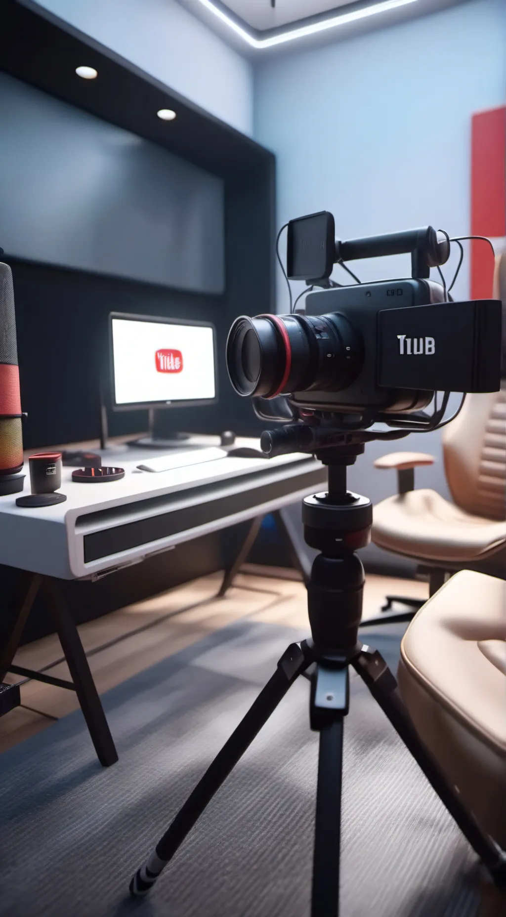 ai character: youtube studio  background