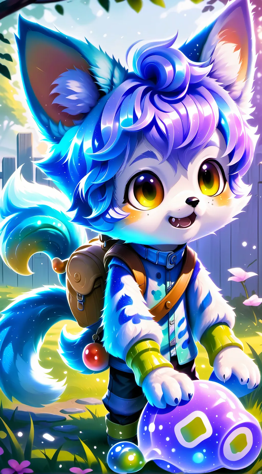 ai character: Harey the Furball background