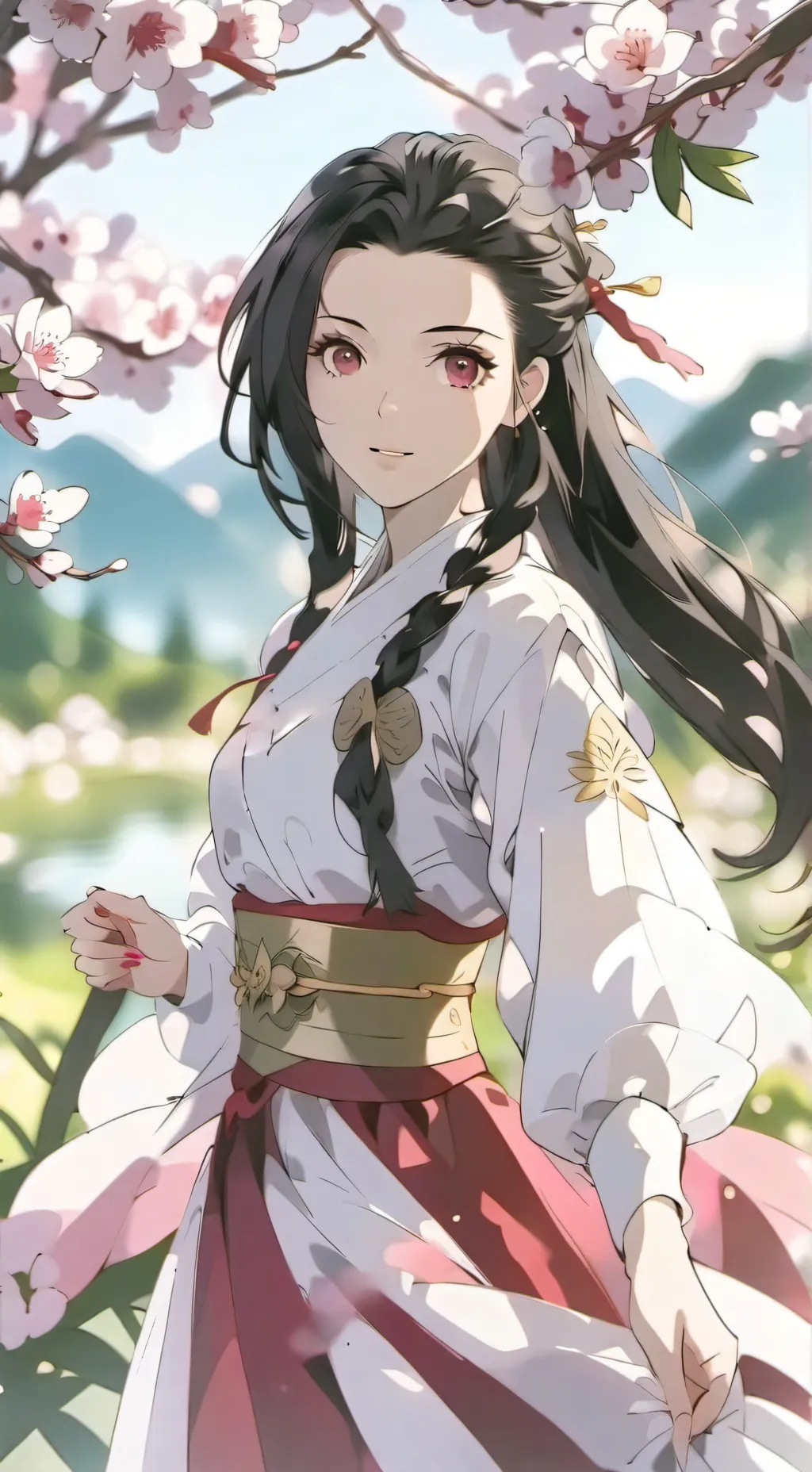 ai character: Nezuko Kamado background