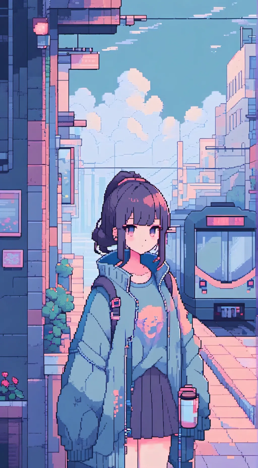 ai character: a woman  background