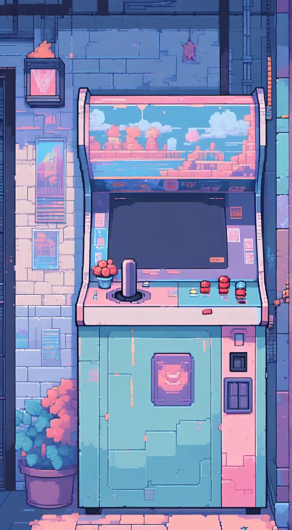 ai character: JJK Arcade background