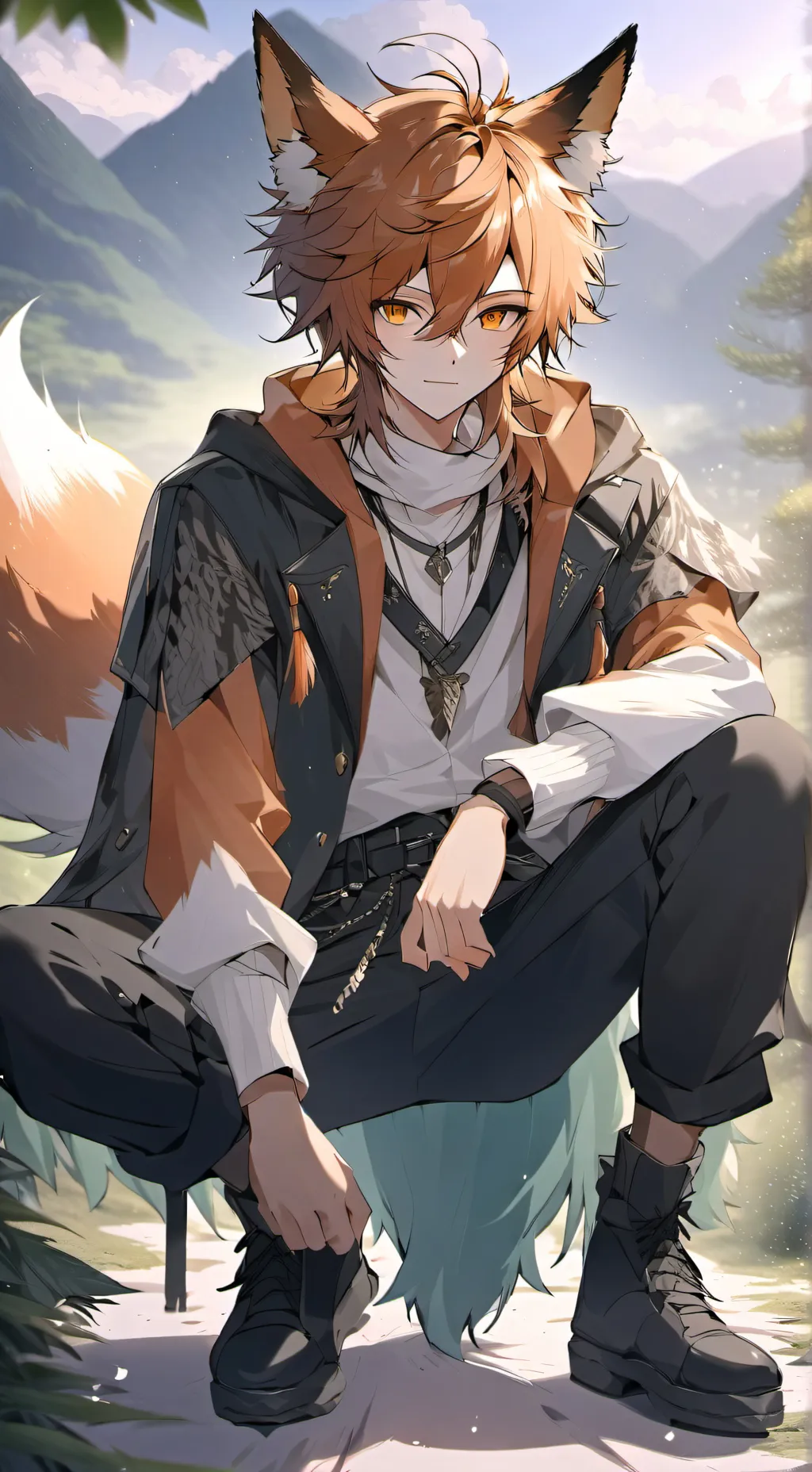 ai character: fundy ☆🦊 background