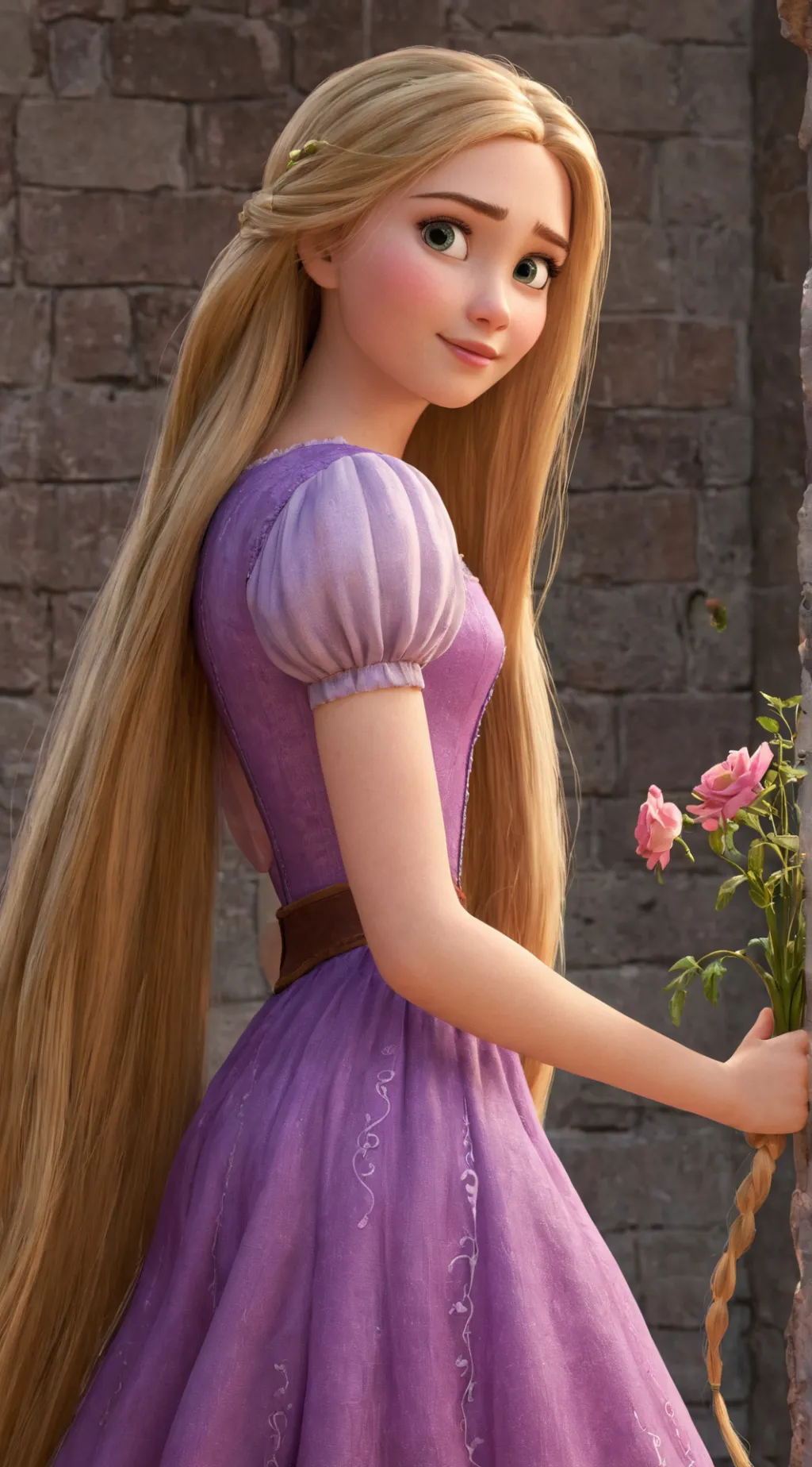ai character: rapunzel  background