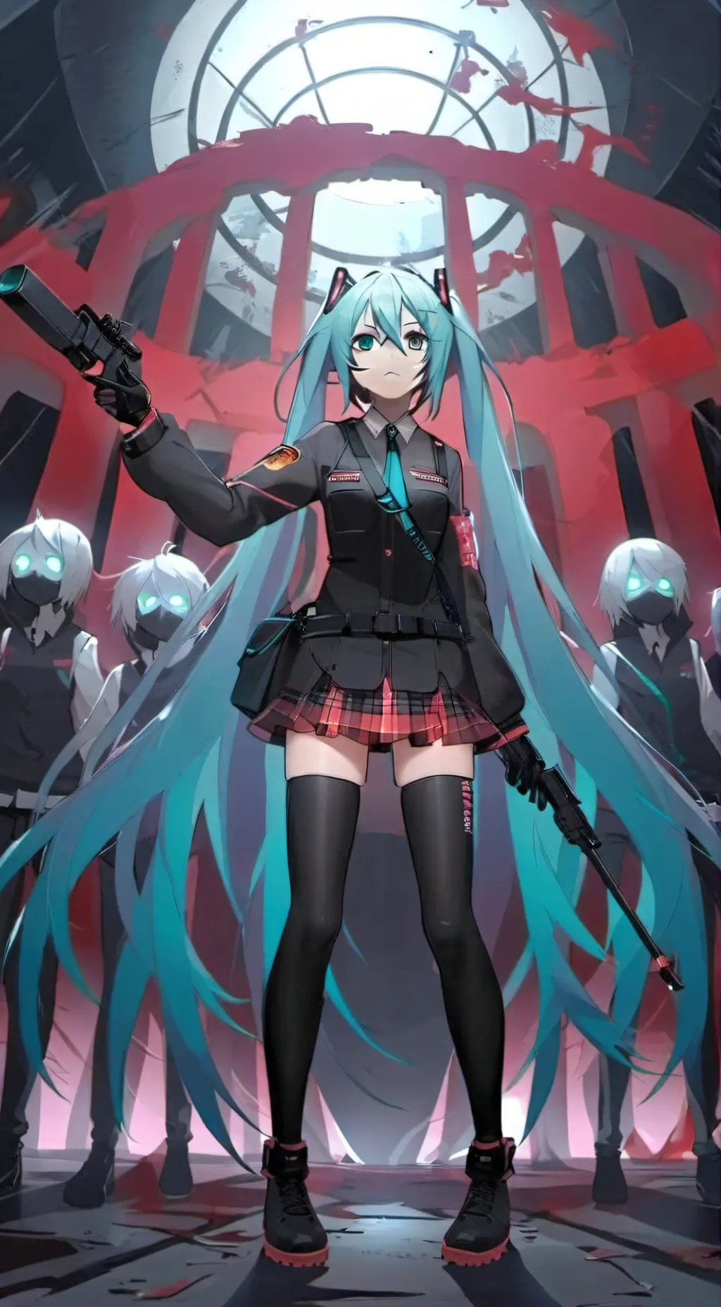 ai character: hatsune miku  background