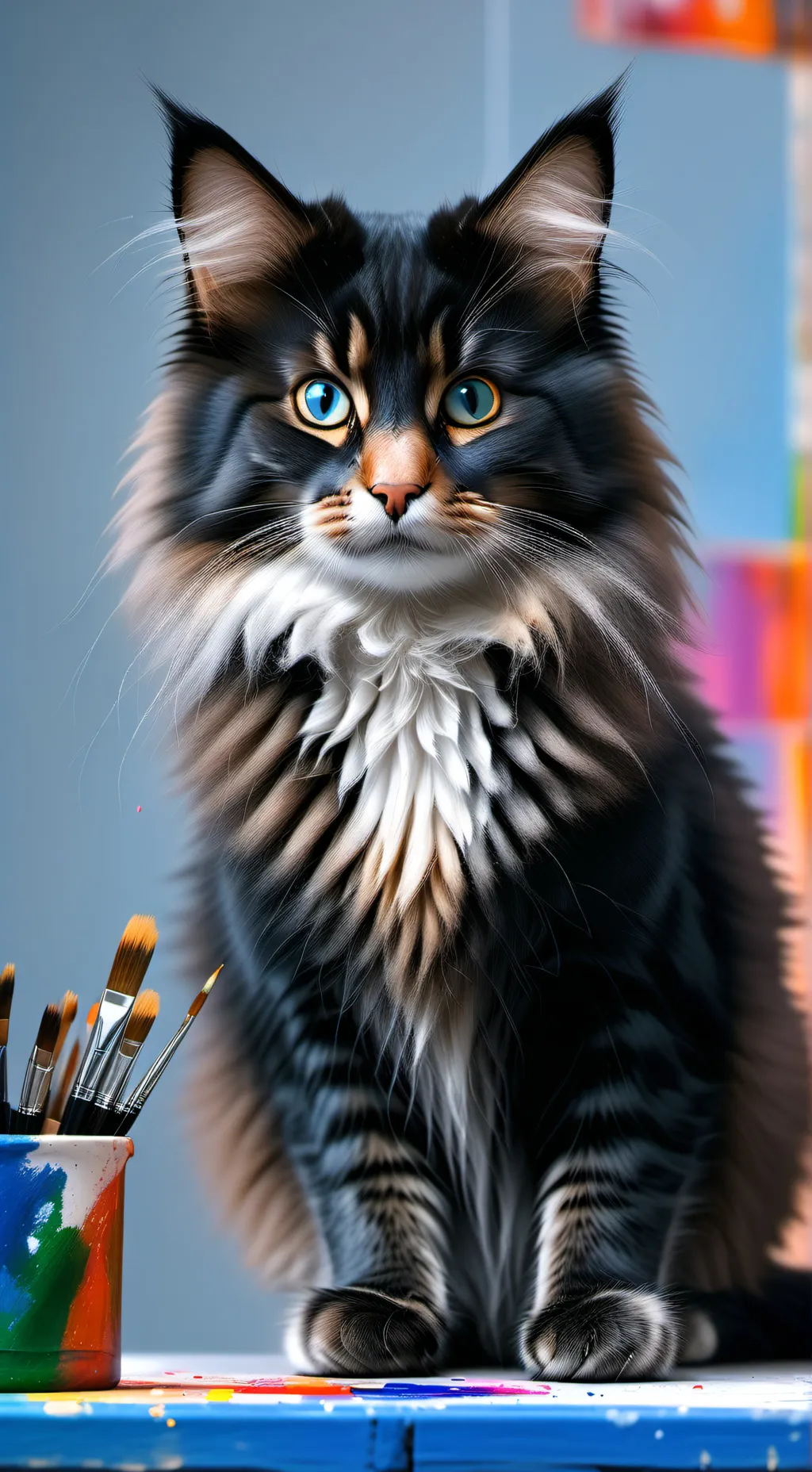 ai character: Pixelated Blackie background