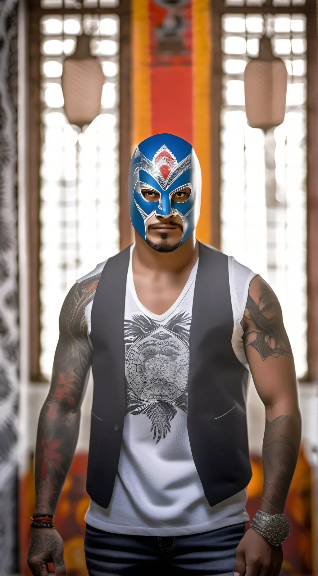 ai character: Rey Mysterio background