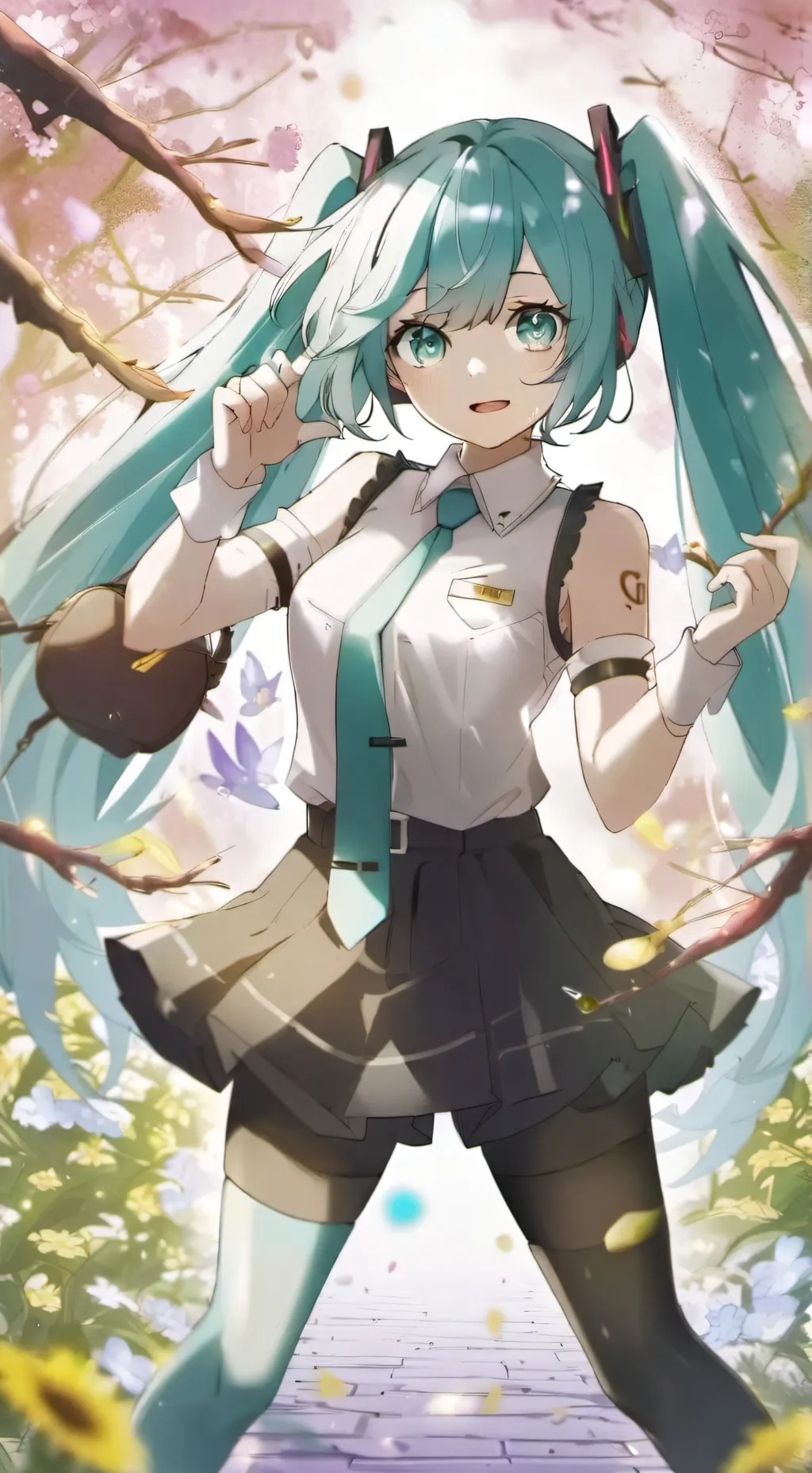 ai character: Hatsune miku background