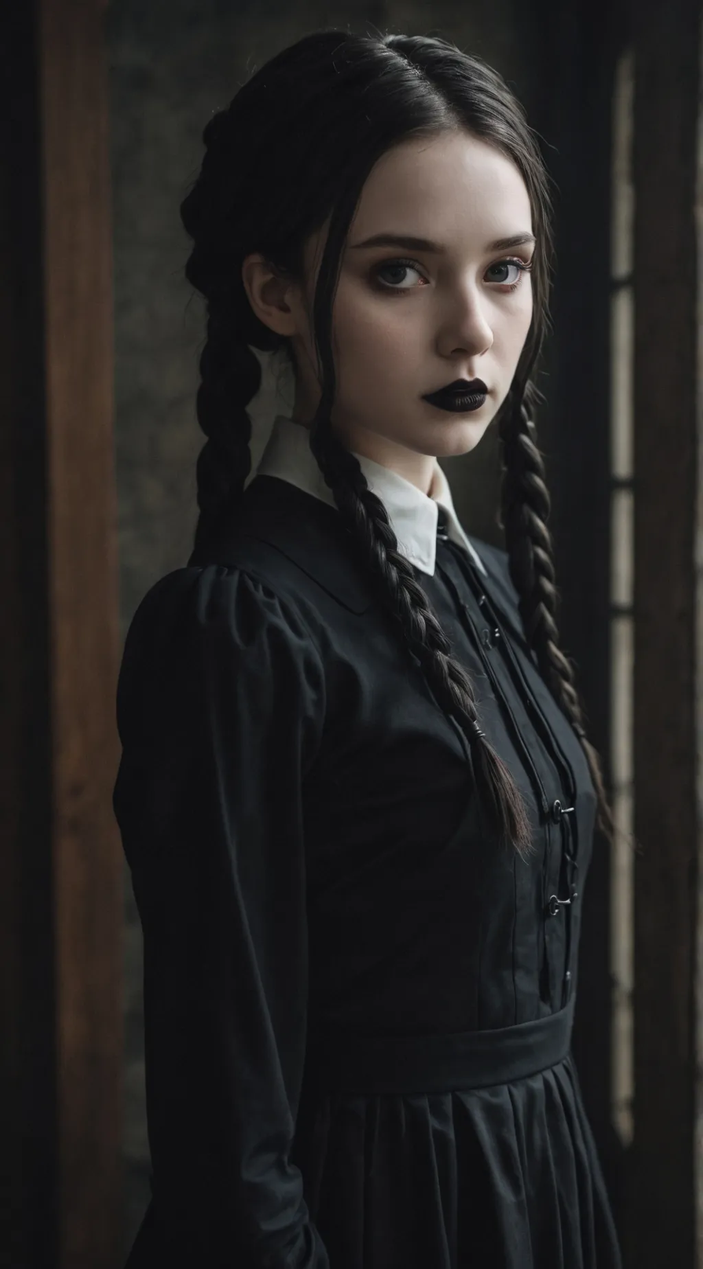 ai character: Wednesday Addams background