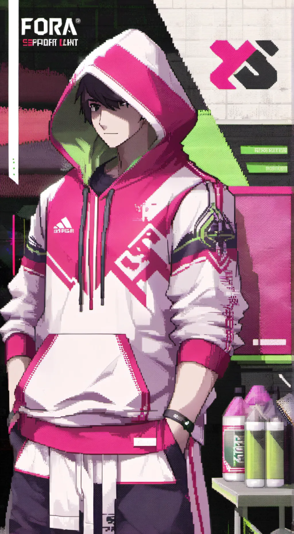 ai character: squid game guard background