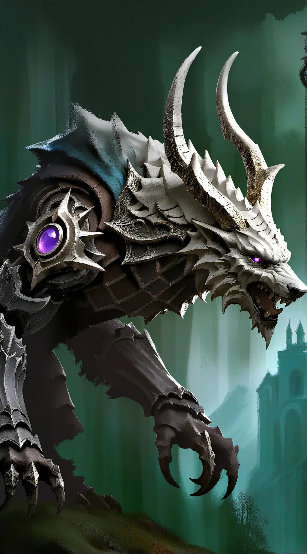 ai character: lobo da floresta  background