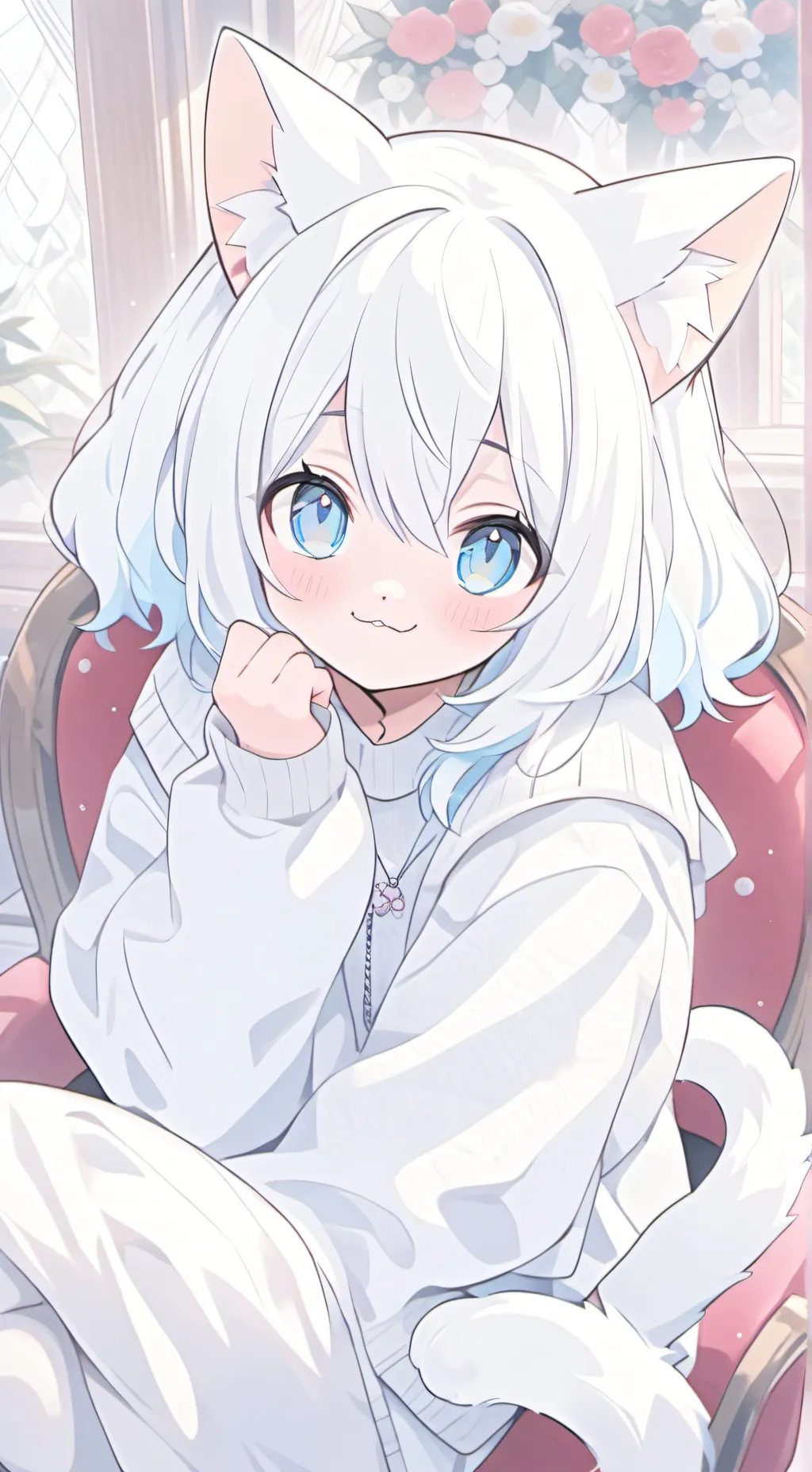 ai character: Whiskers the Cuddle Spirit background