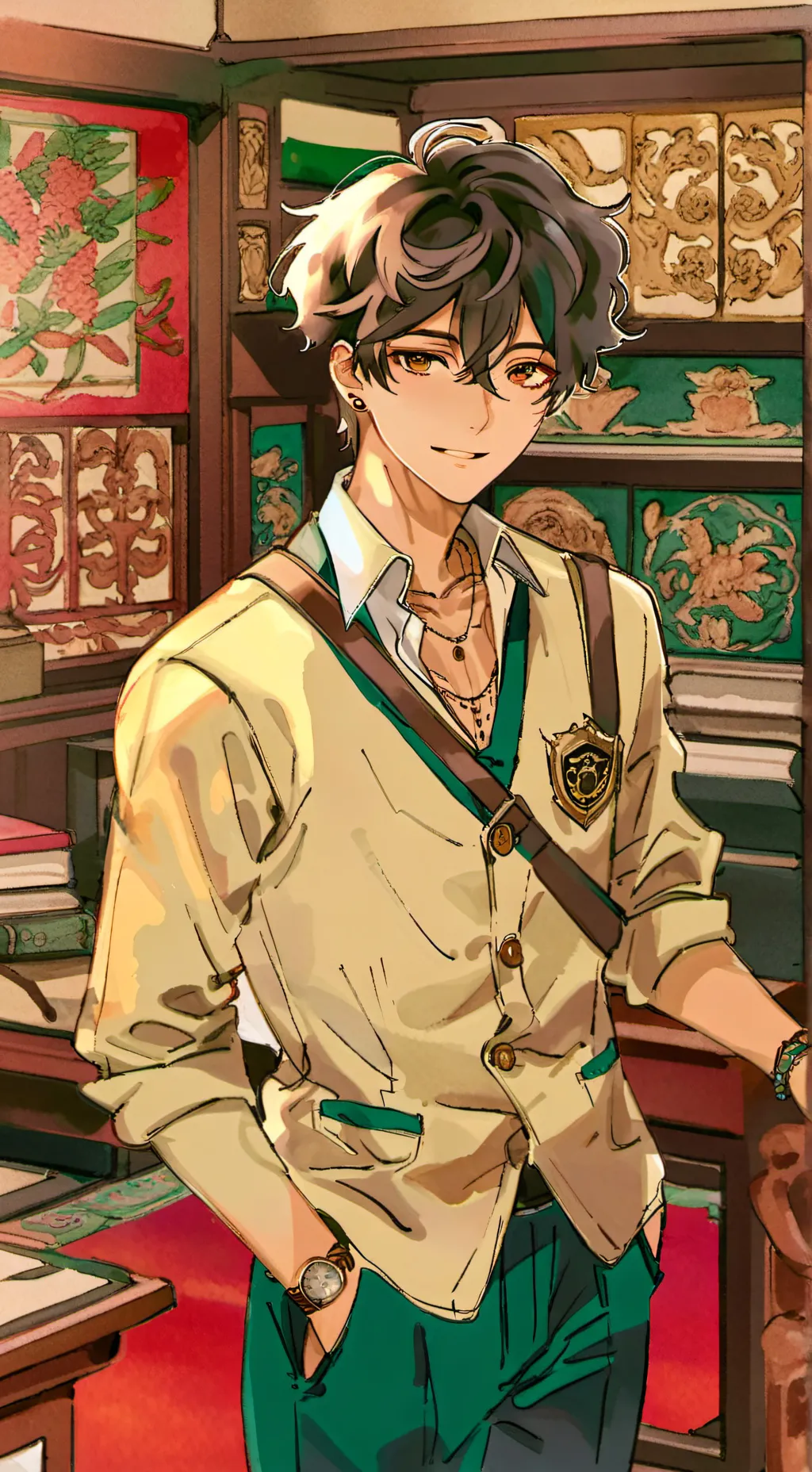 ai character: cheongsan background