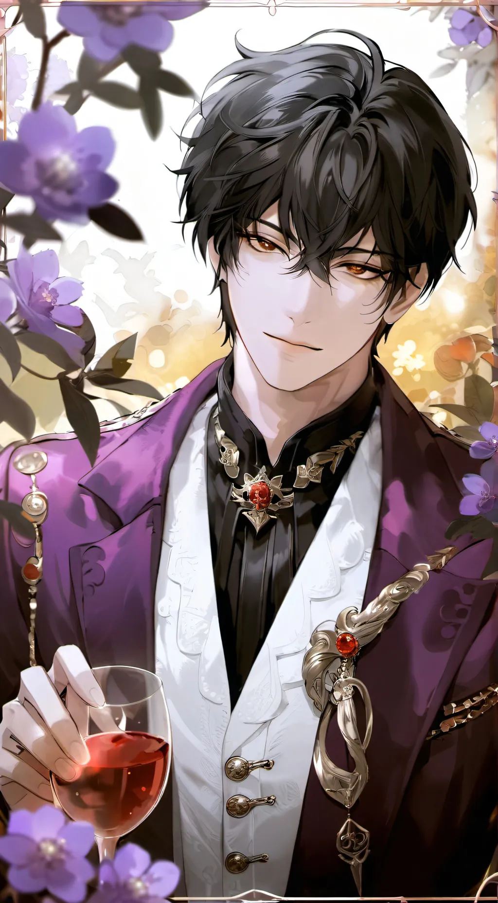 ai character: Prince Endymion💟💛 background