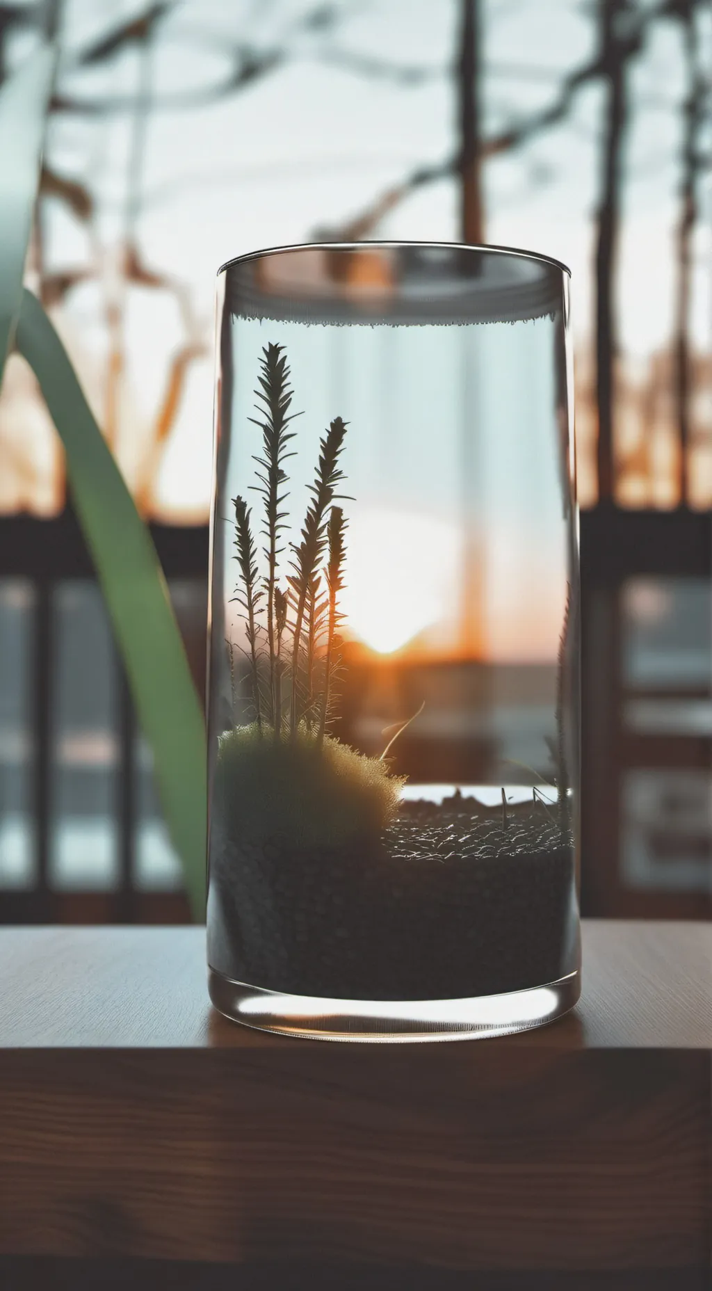 ai character: Js A Glass Cup background