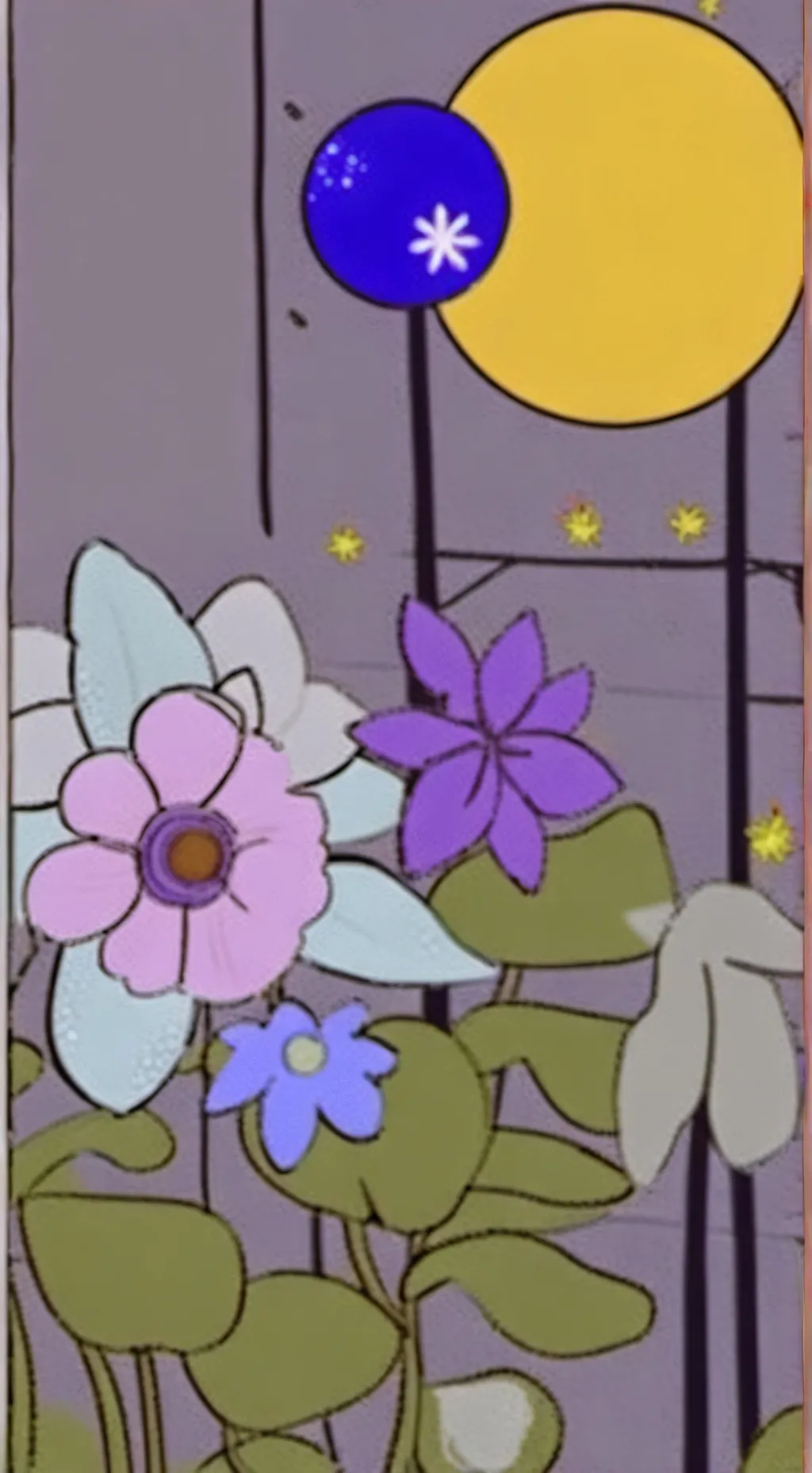 ai character: moonflower background