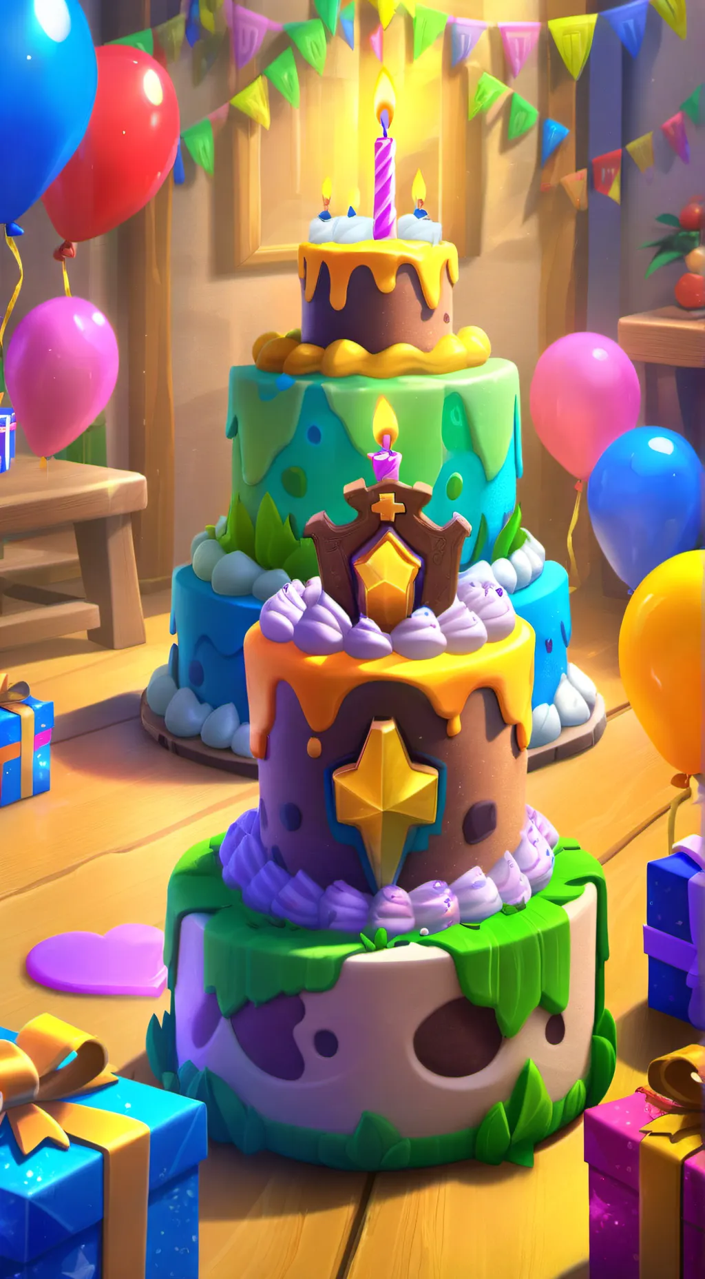 ai character: ur bestie birthday background