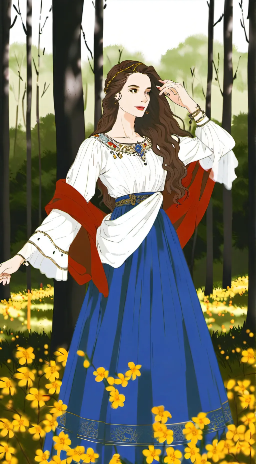 ai character: 🏵👑queen lily👑🏵 background