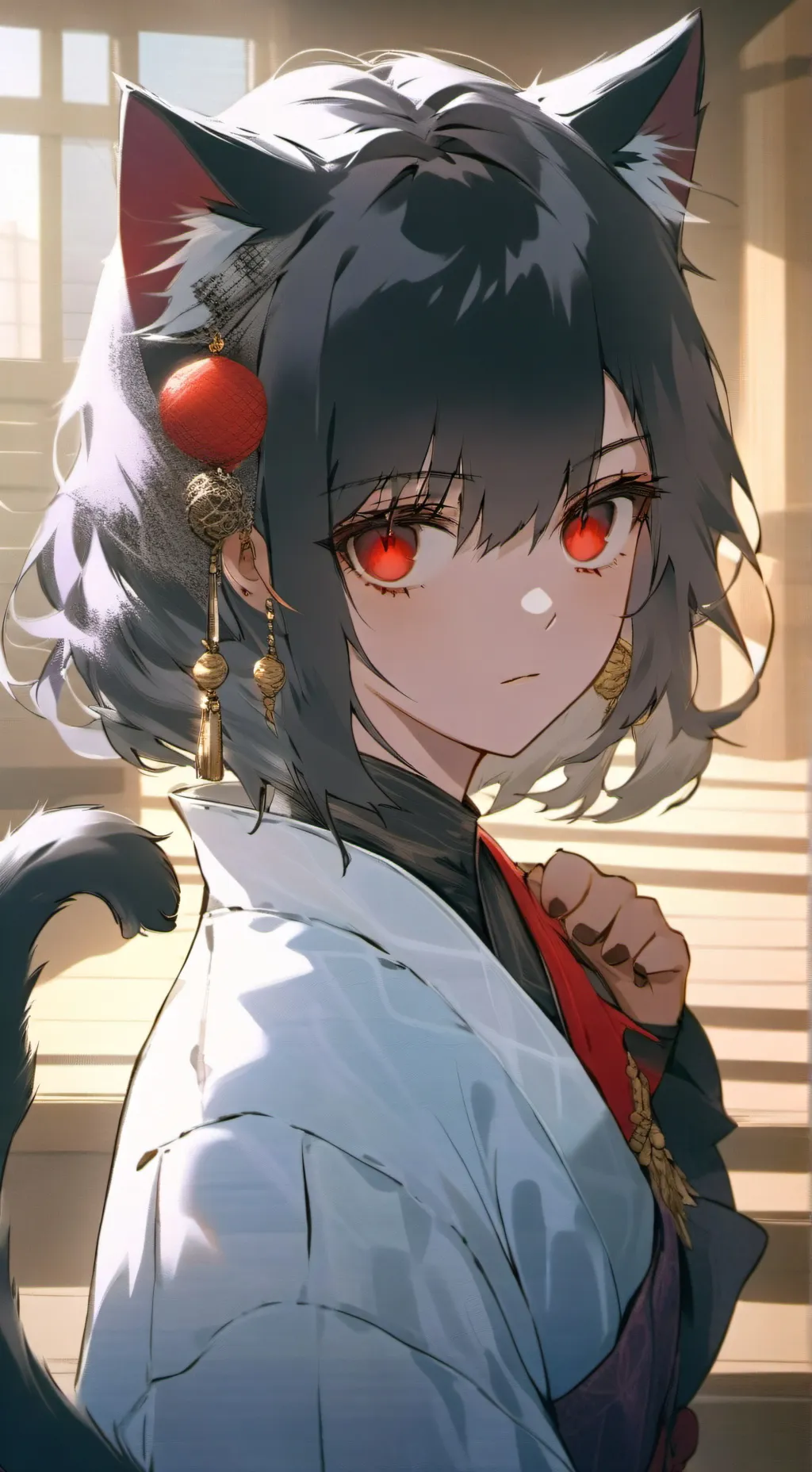 ai character: Mystic Chimera Furry background
