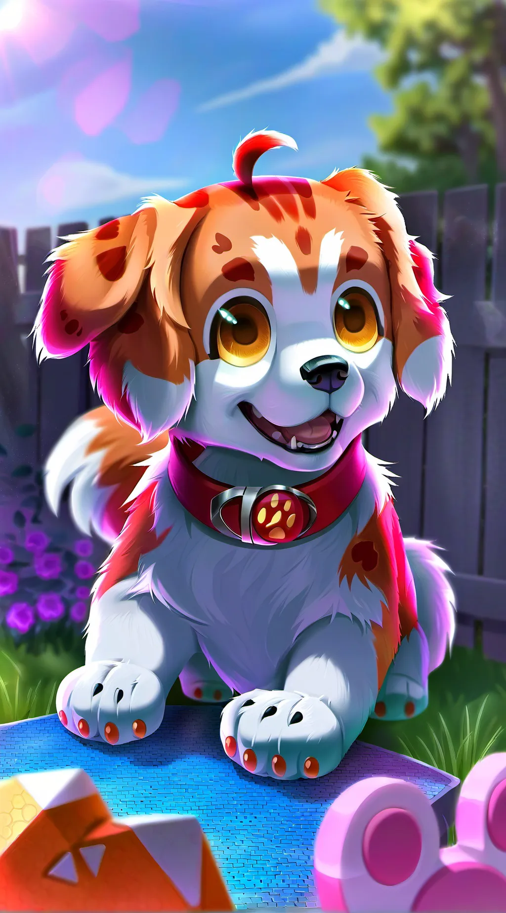ai character: Morphle kc Furry background
