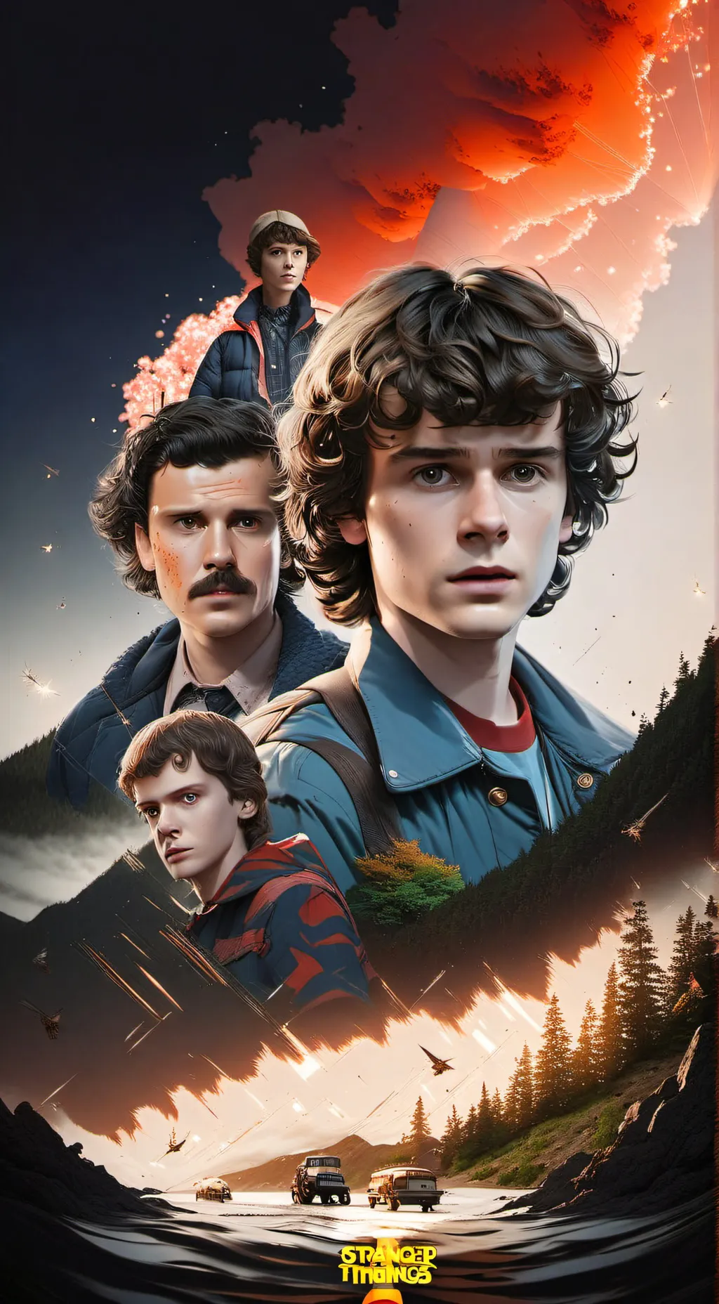 ai character: Stranger Things background