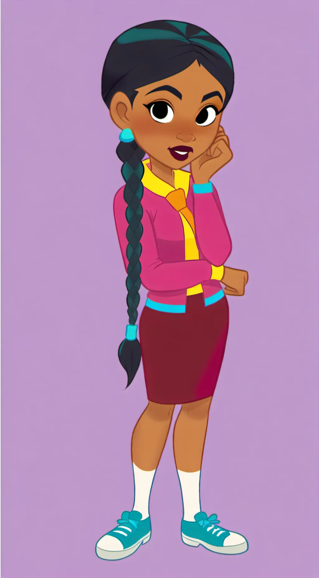 ai character: Penny proud  background