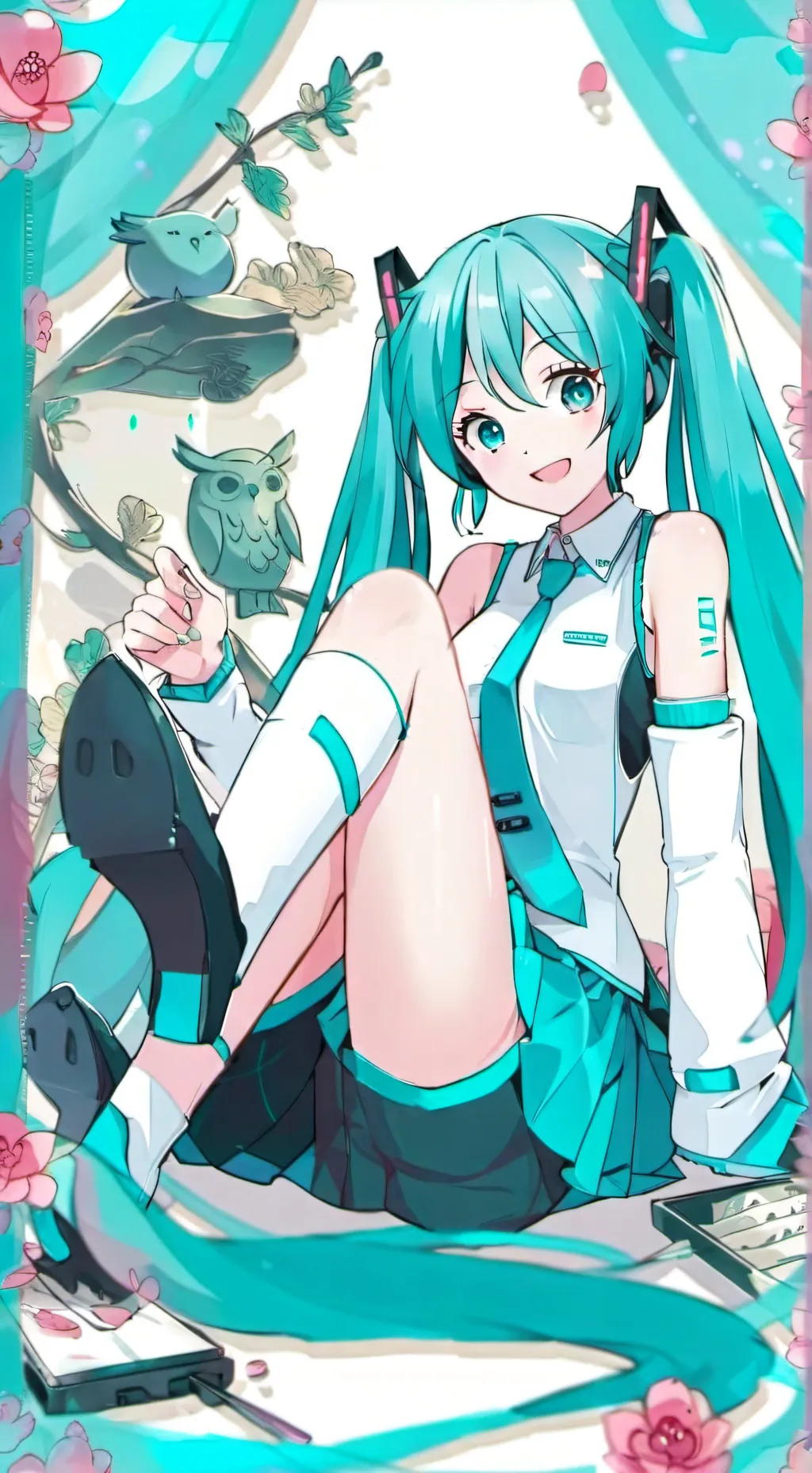 ai character: Hatsune Miku background