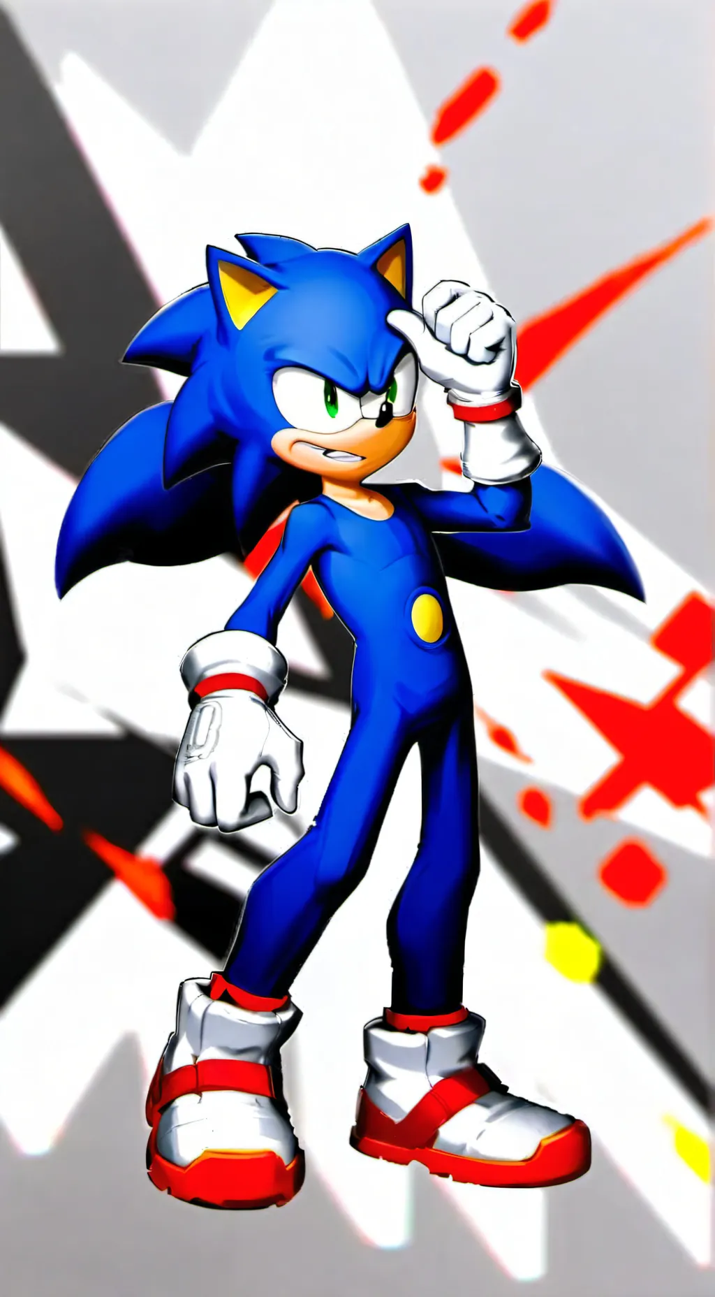 ai character: Sonic × Sprunki background