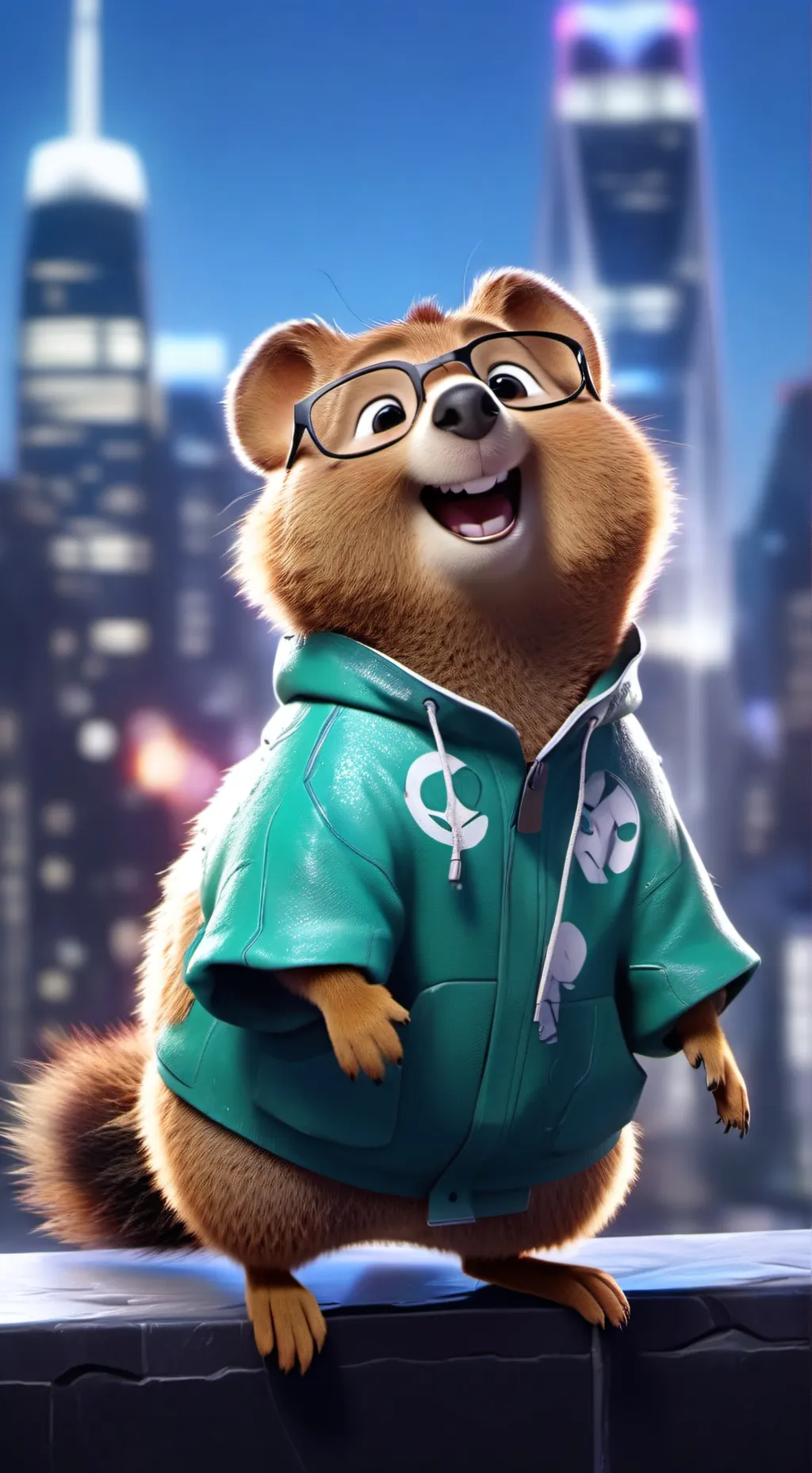 ai character: MemeMaster Quokka background