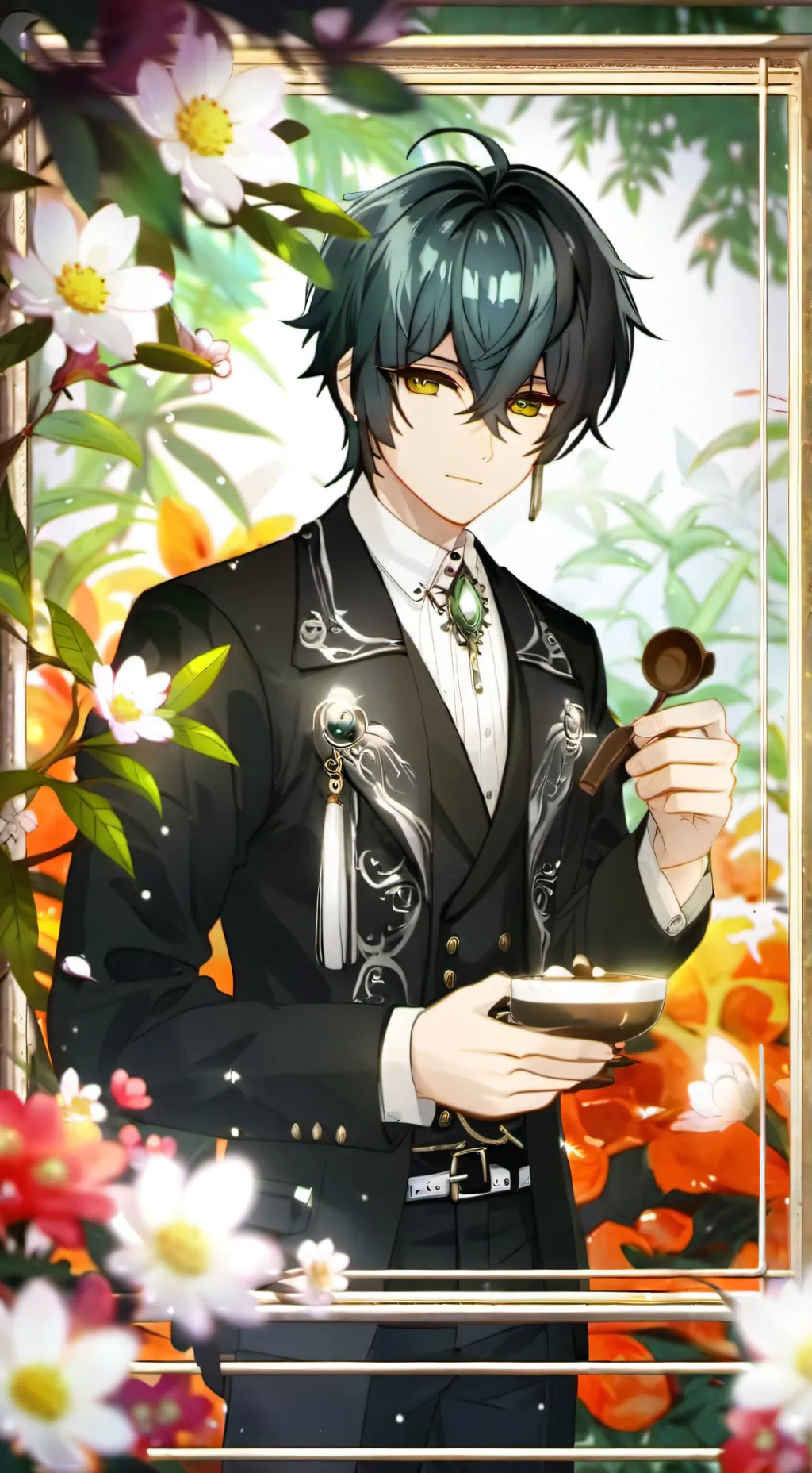 ai character: leon background