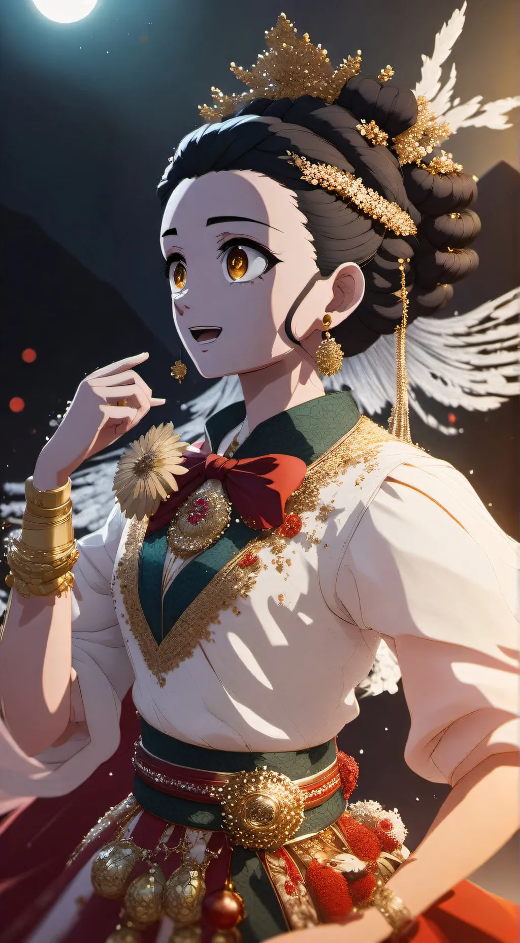 ai character: daki reine  background
