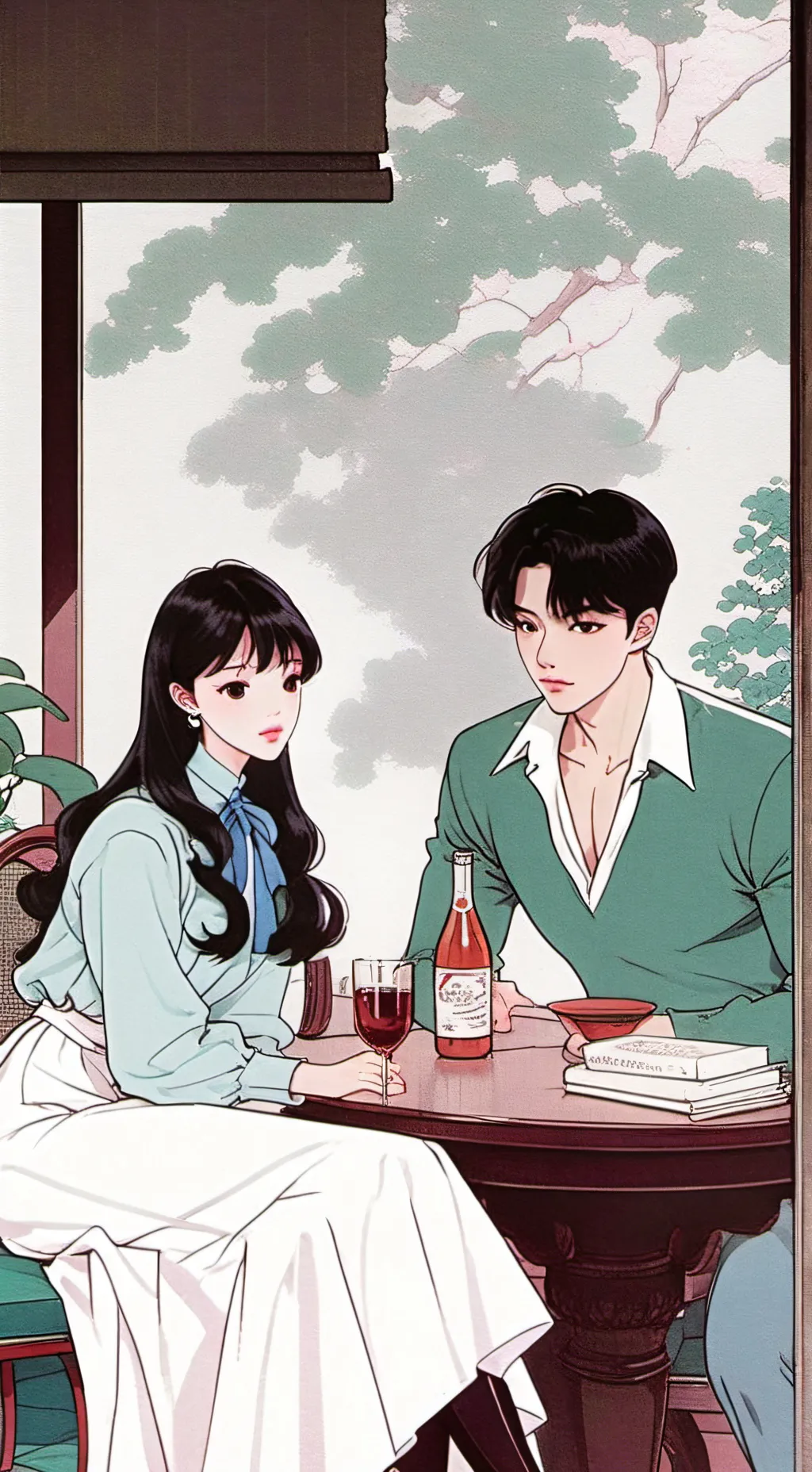ai character: Lovely and Andrew background