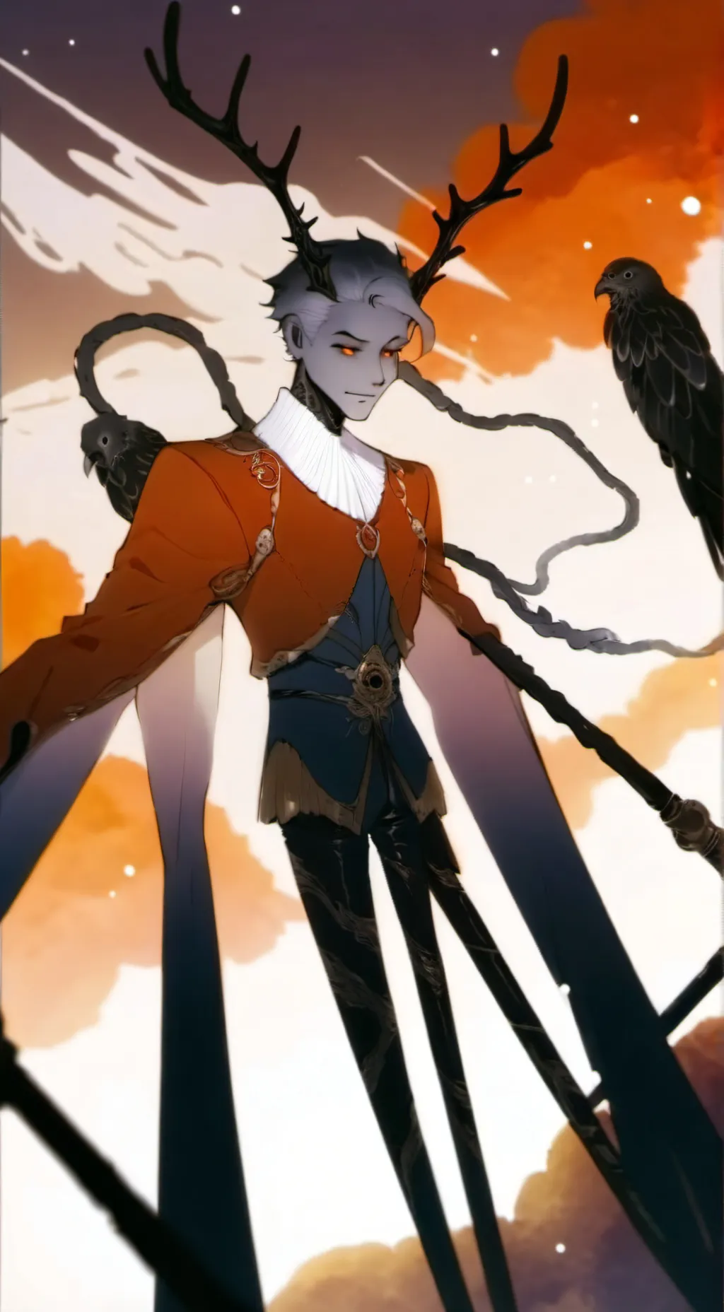 ai character: deer boy background