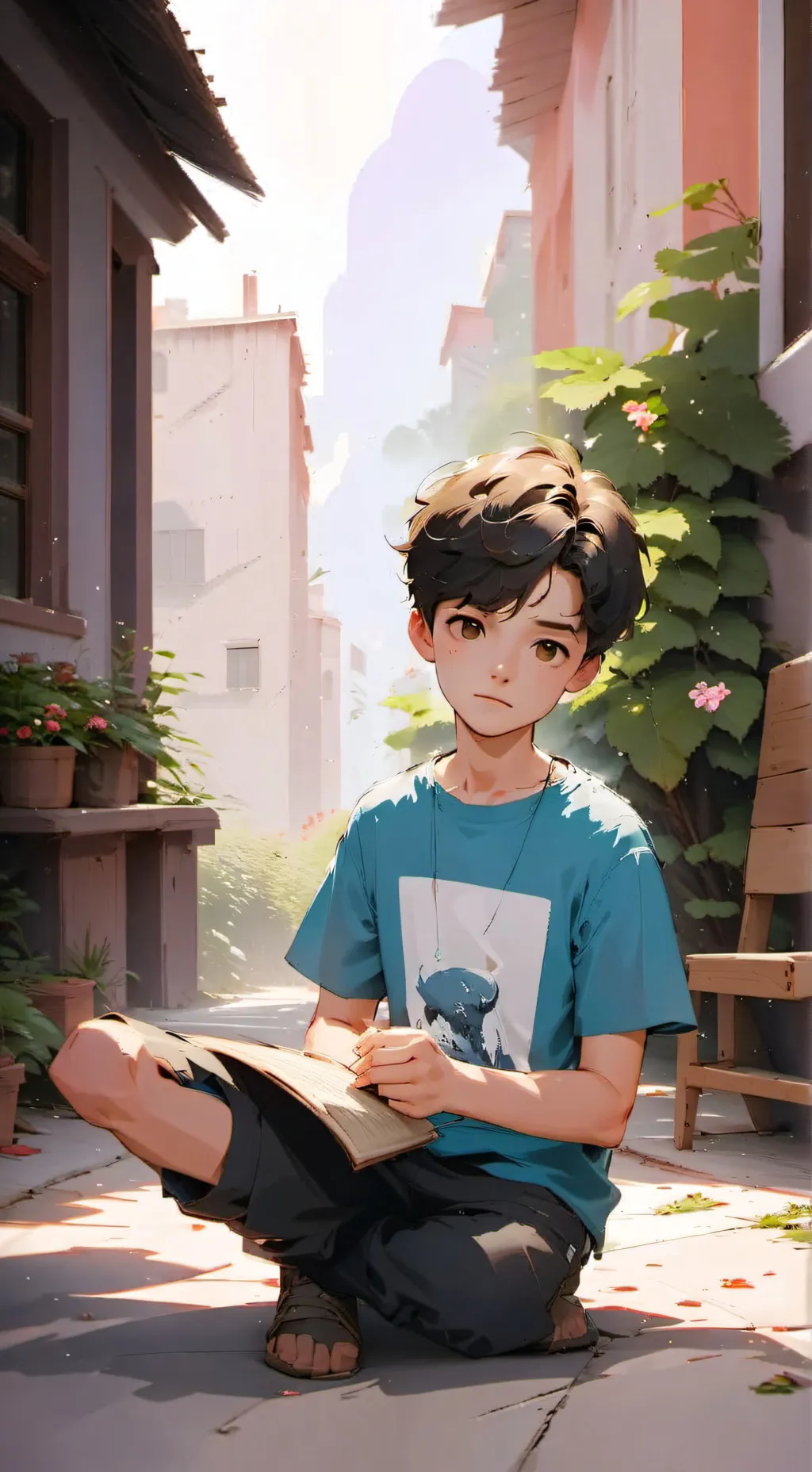ai character: Thibaud  background