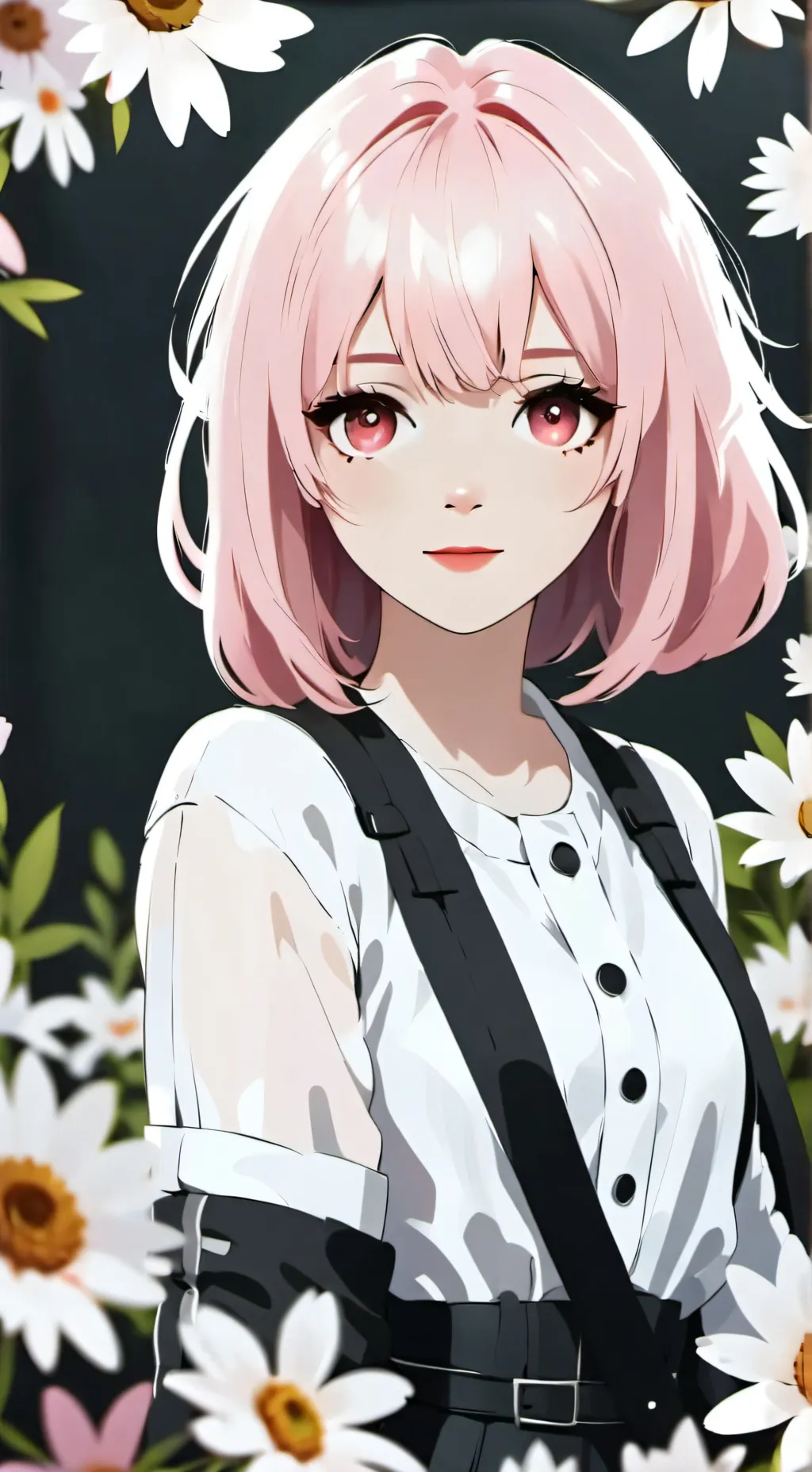 ai character: hair girl background