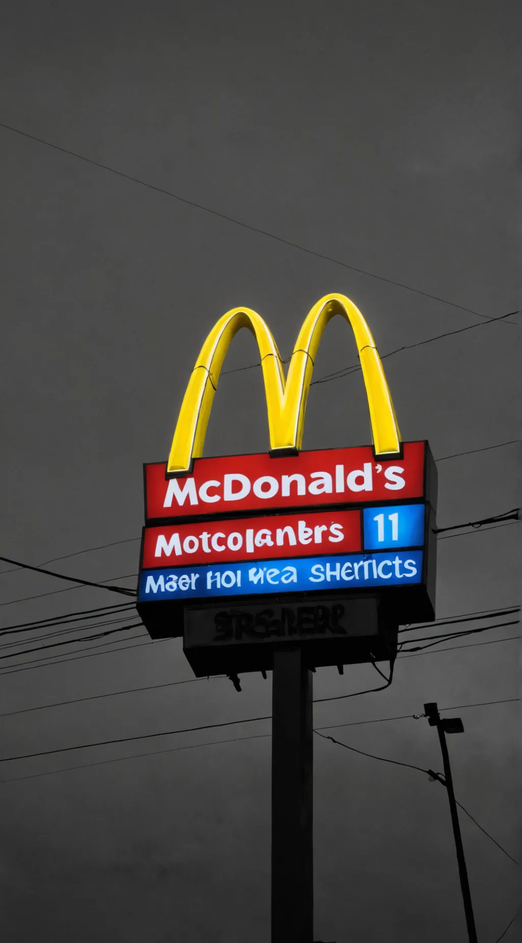 ai character: Sq mcdonalds background